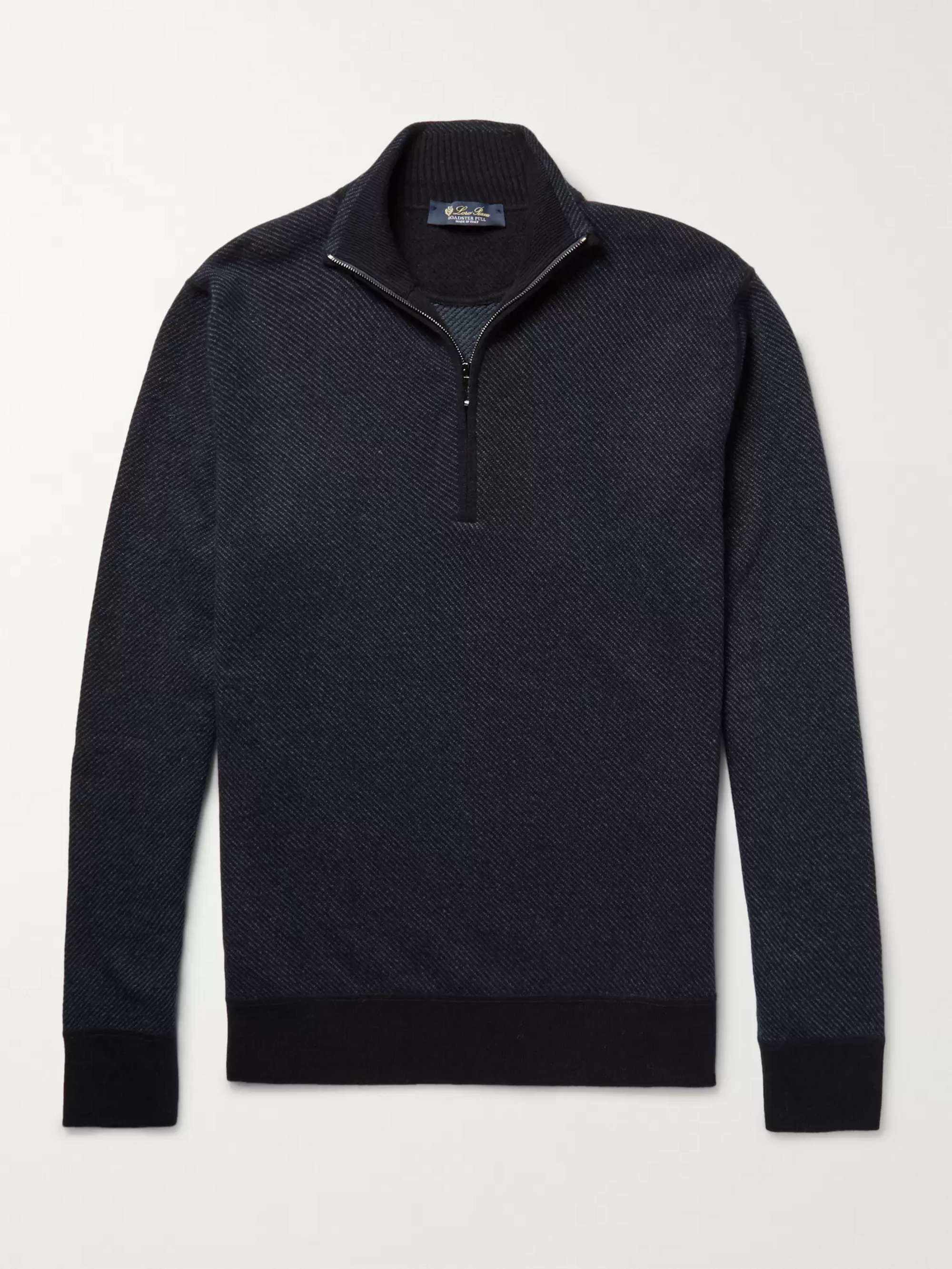 LORO PIANA Roadster Cashmere Half-Zip Sweater