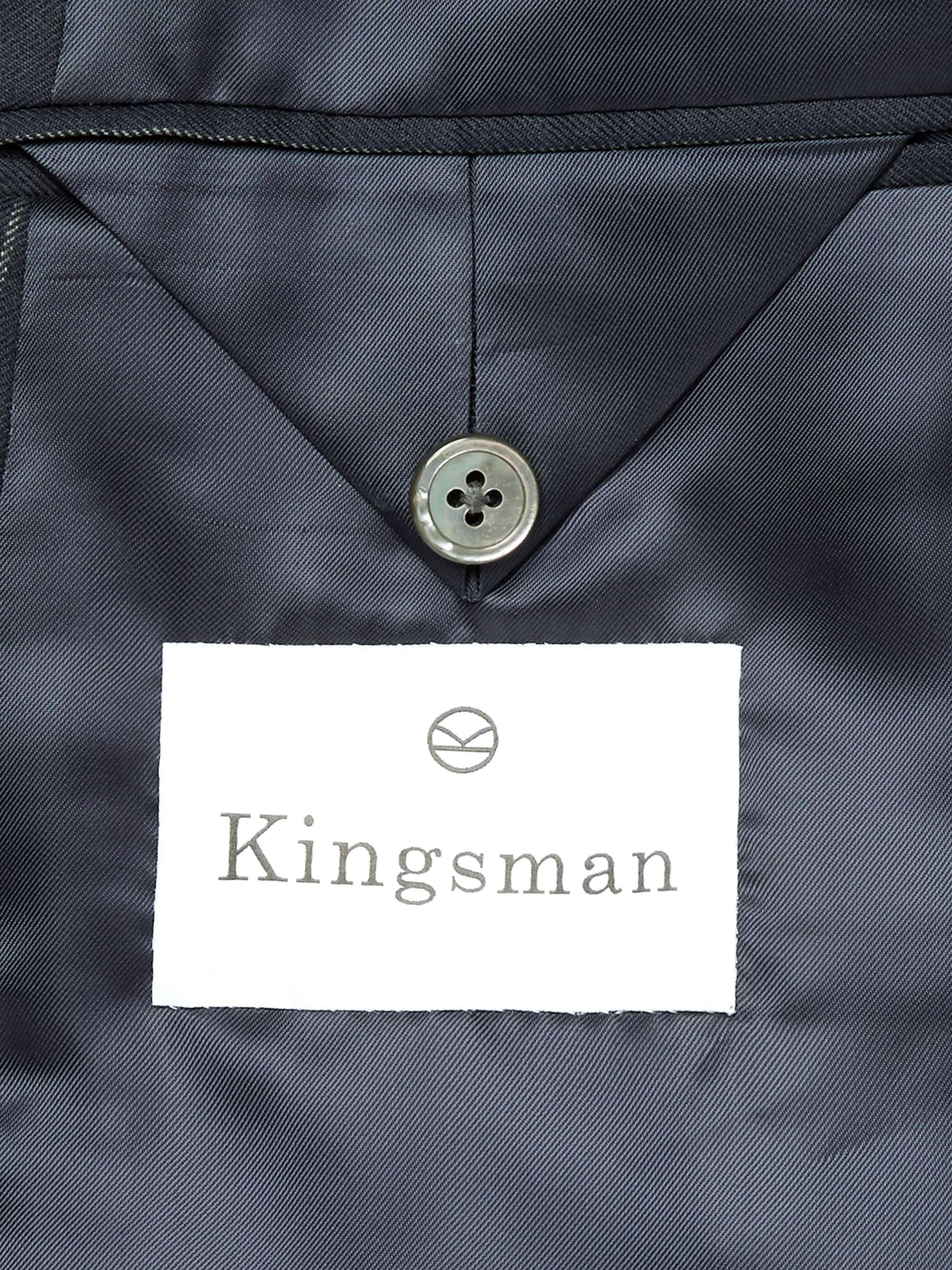 KINGSMAN Harry's Navy Pinstriped Super 120s Wool Suit