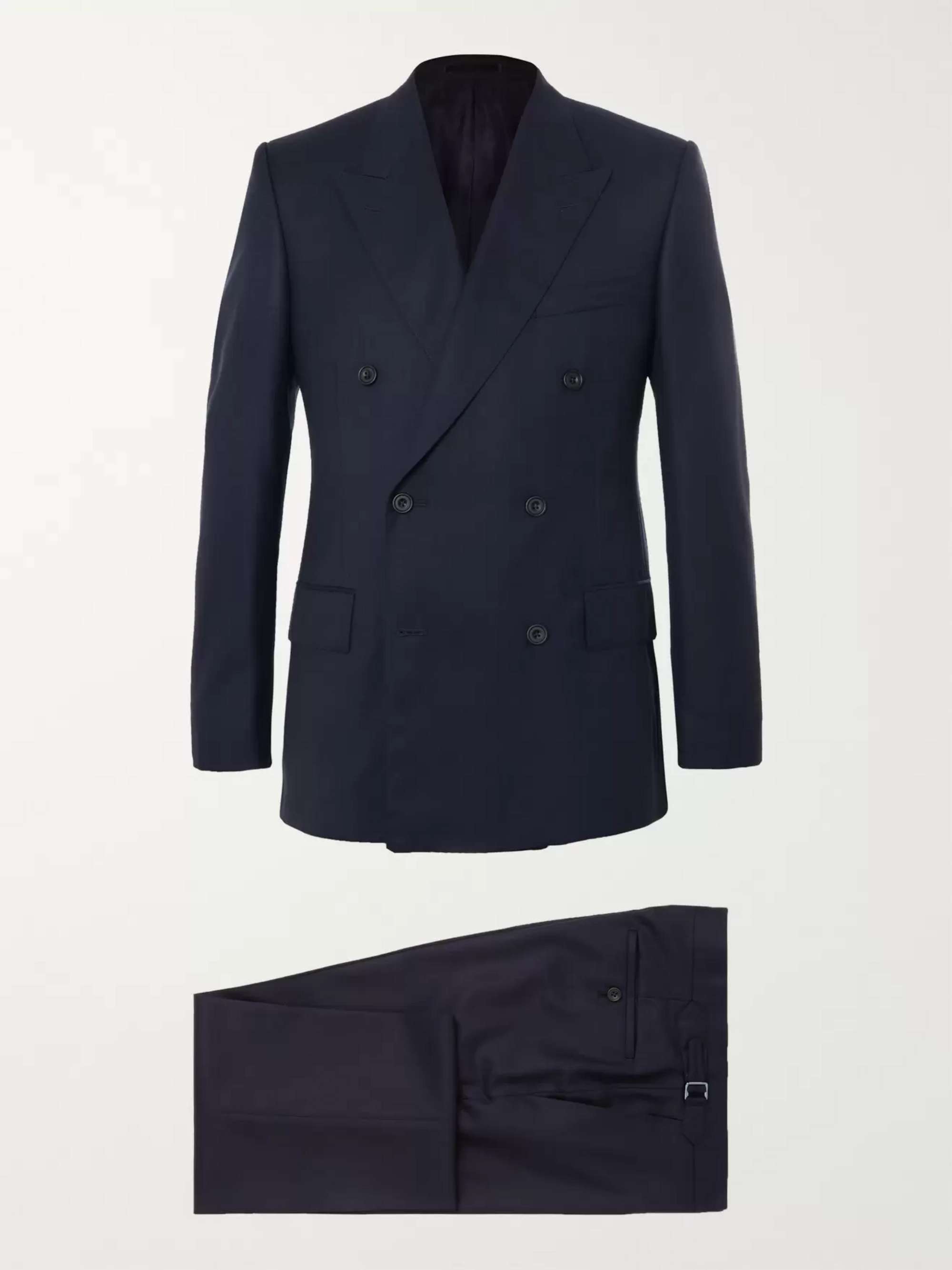 KINGSMAN Harry's Navy Pinstriped Super 120s Wool Suit