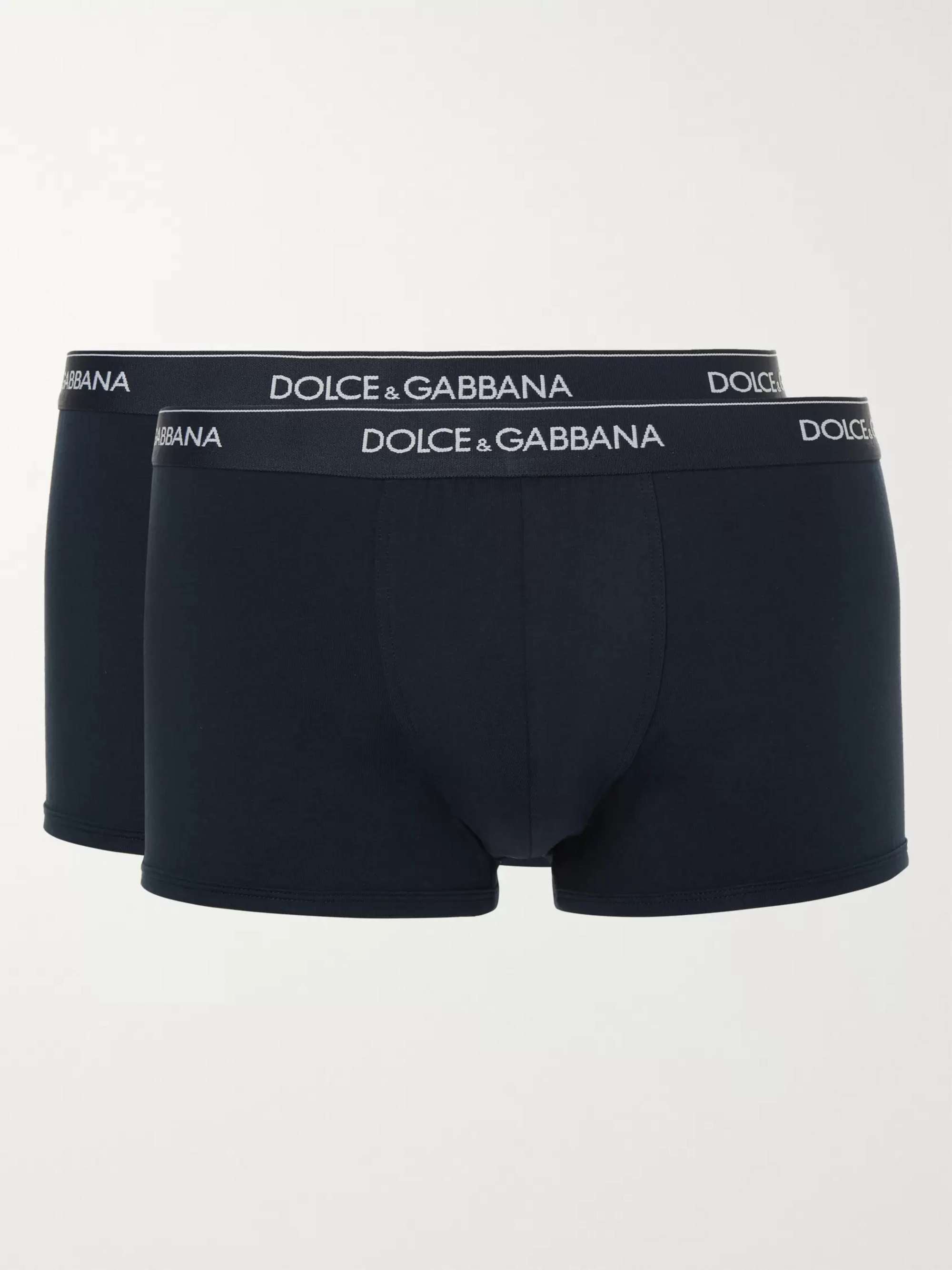 Dolce & Gabbana Sport Crest Stretch Cotton Regular Boxer White