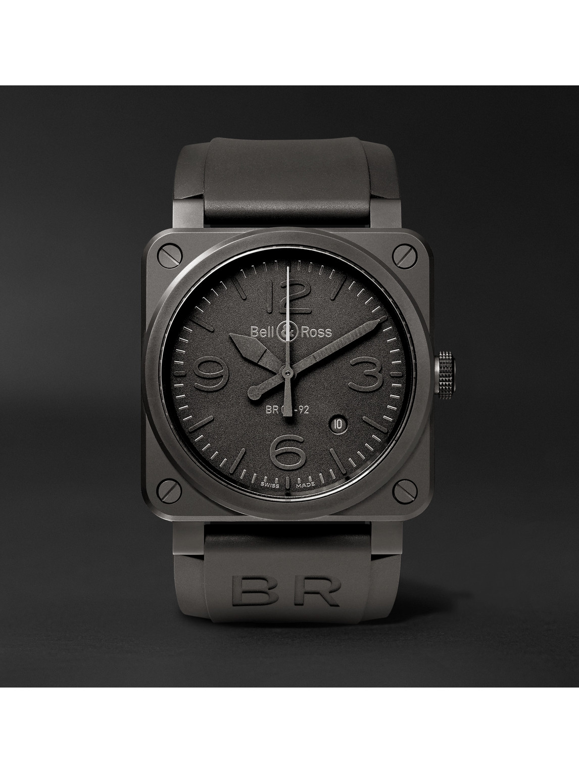 Phantom Automatic 42mm Ceramic and Rubber Watch, Ref. No. BR0392‐PHANTOM‐CE