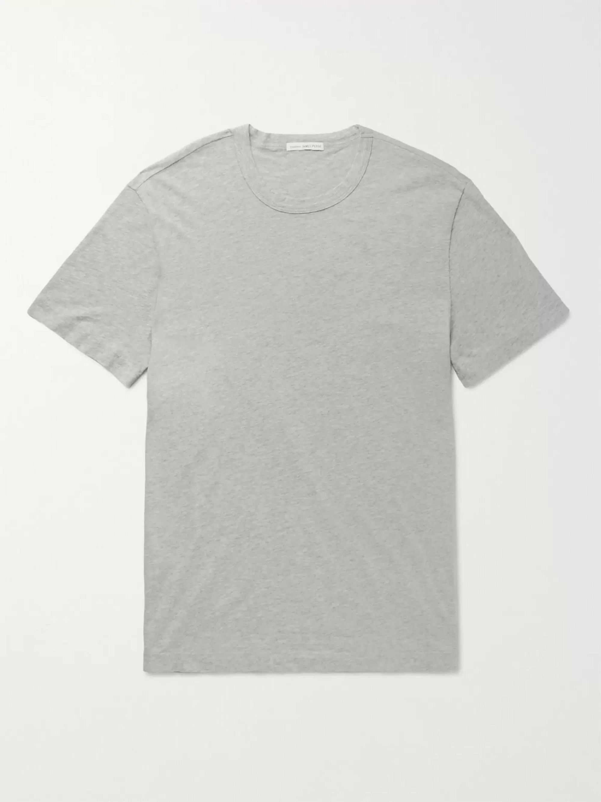 Gray Slim-Fit Cotton-Jersey T-Shirt 