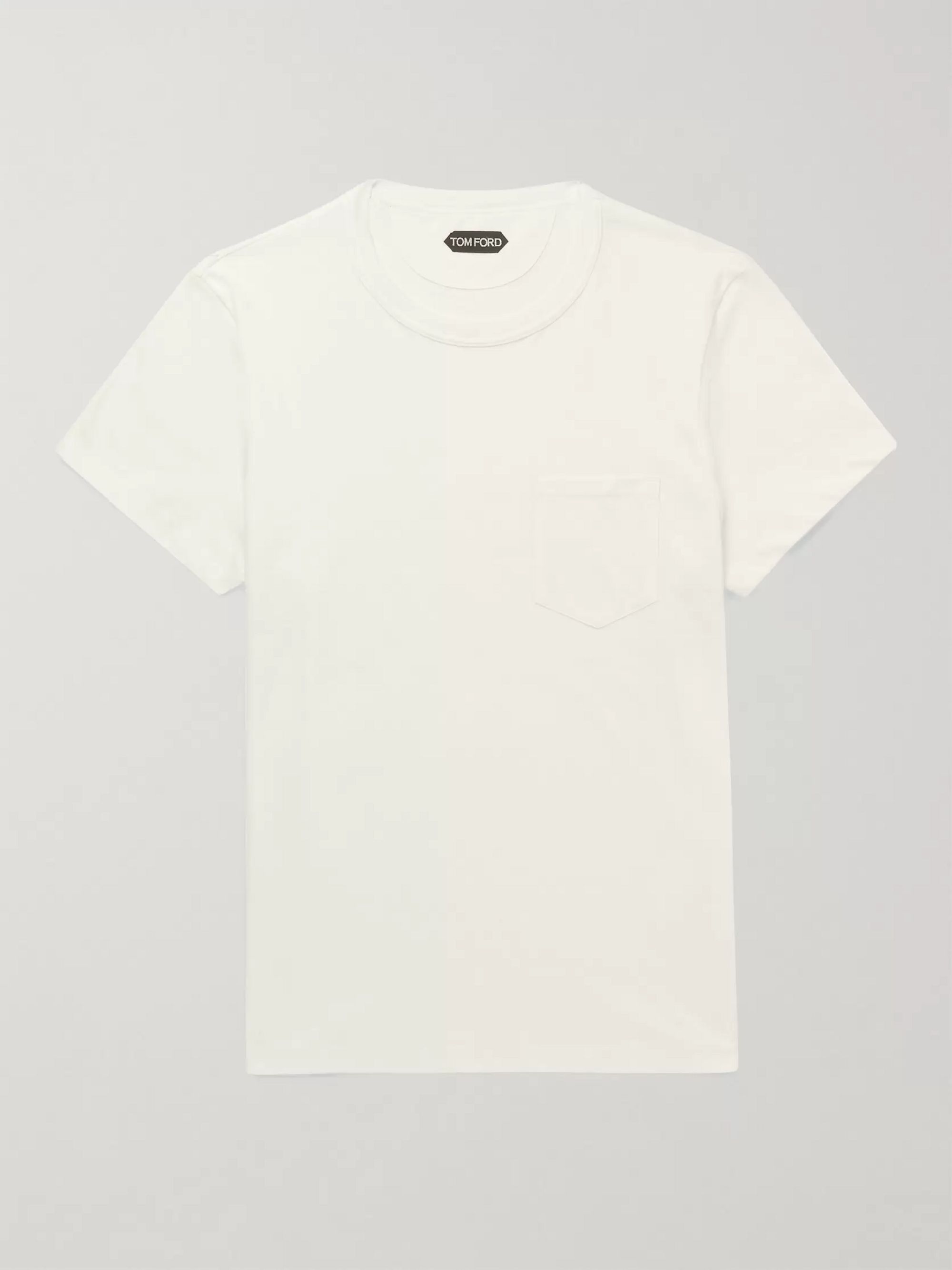White Cotton-Jersey T-Shirt | TOM FORD 
