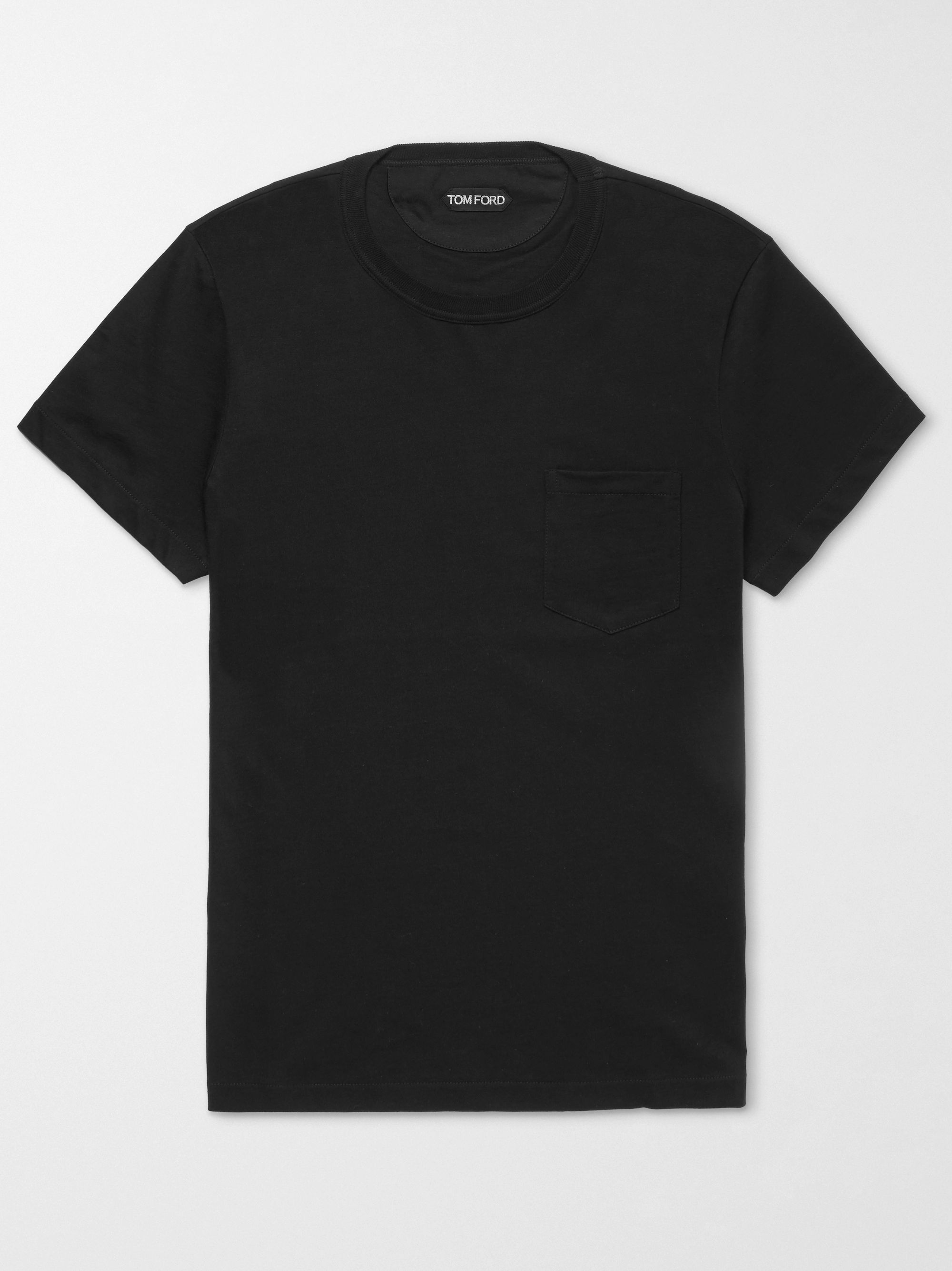 Black Cotton-Jersey T-Shirt | TOM FORD 