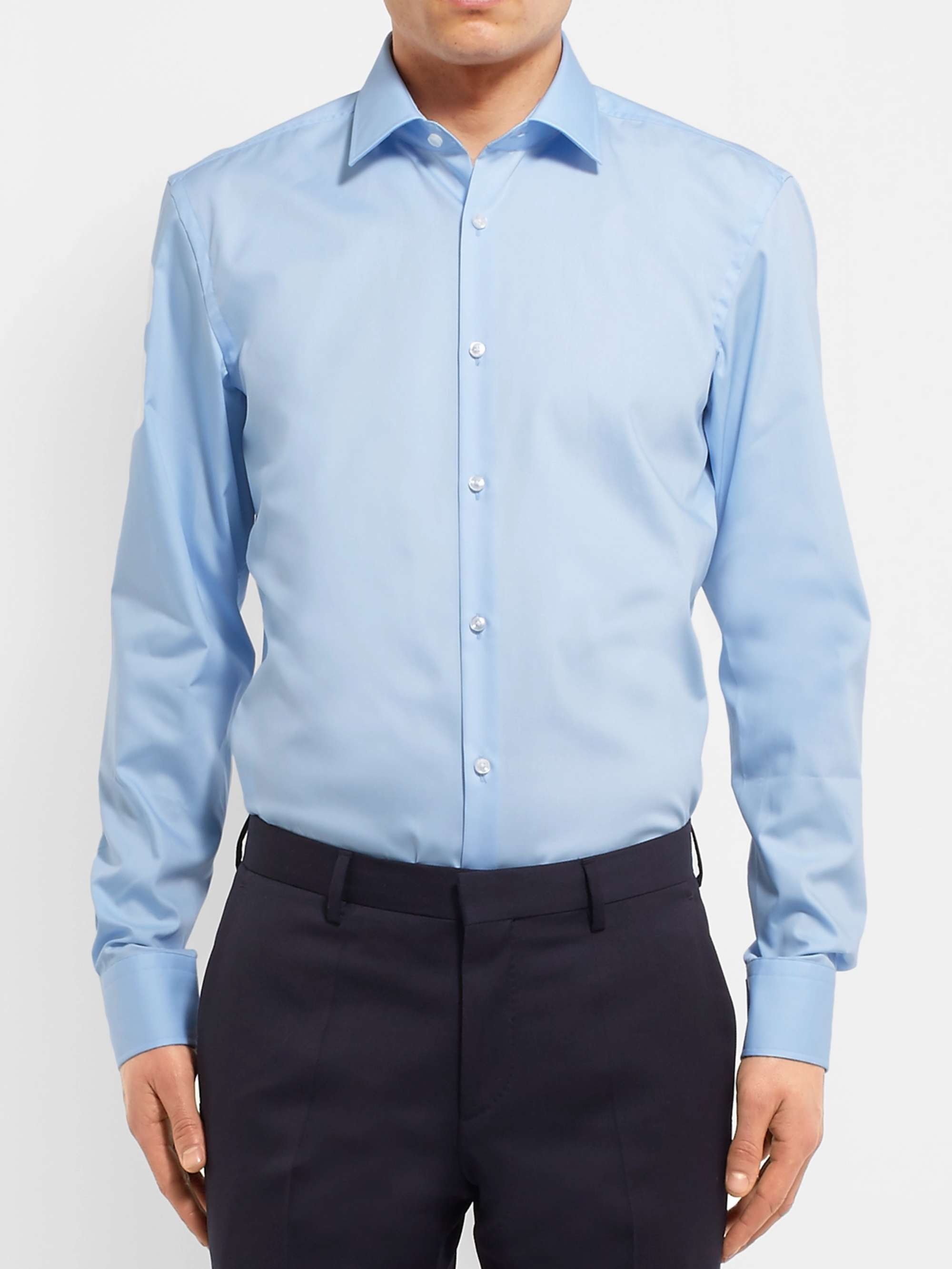 HUGO BOSS Blue Jenno Slim-Fit Cotton Oxford Shirt