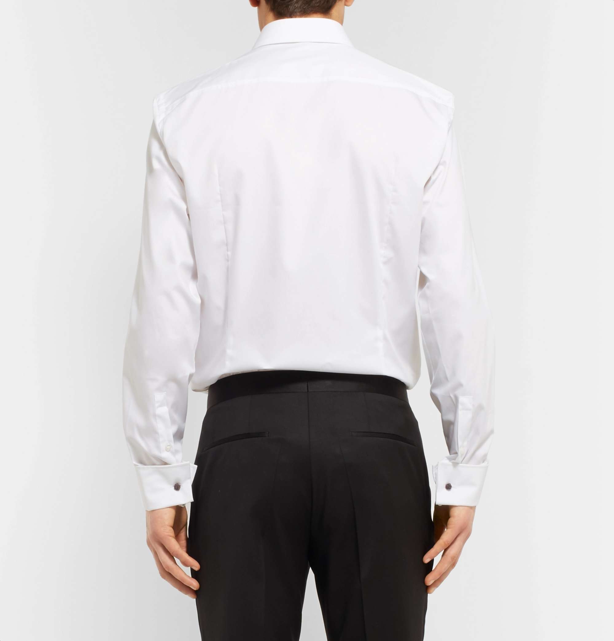 HUGO BOSS White Jilias Slim-Fit Double-Cuff Cotton Oxford Shirt