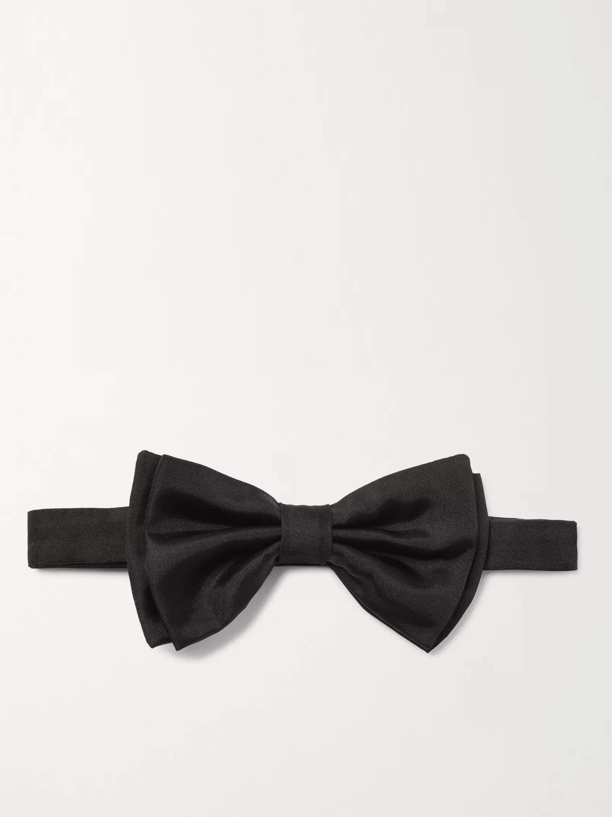 Black Pre-Tied Silk Bow Tie | HUGO BOSS 