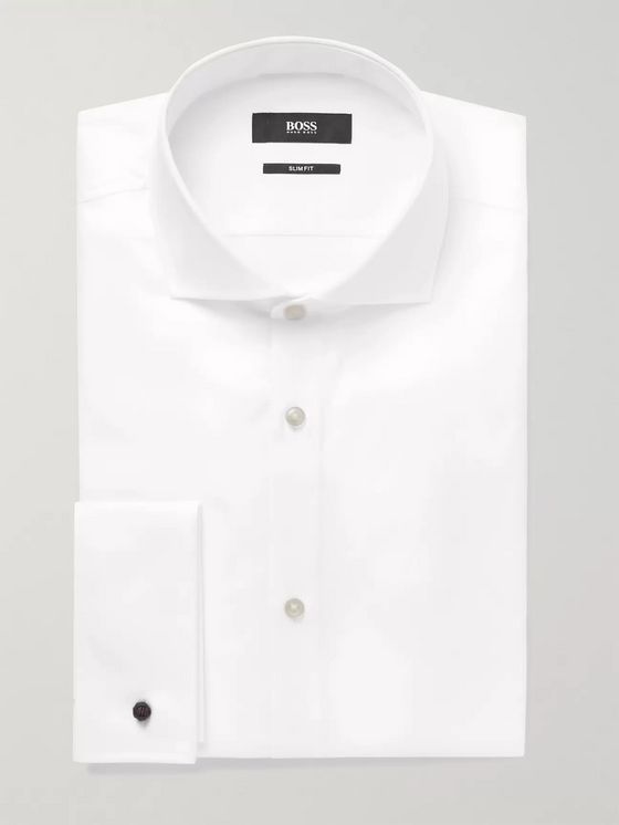 hugo boss white formal shirt