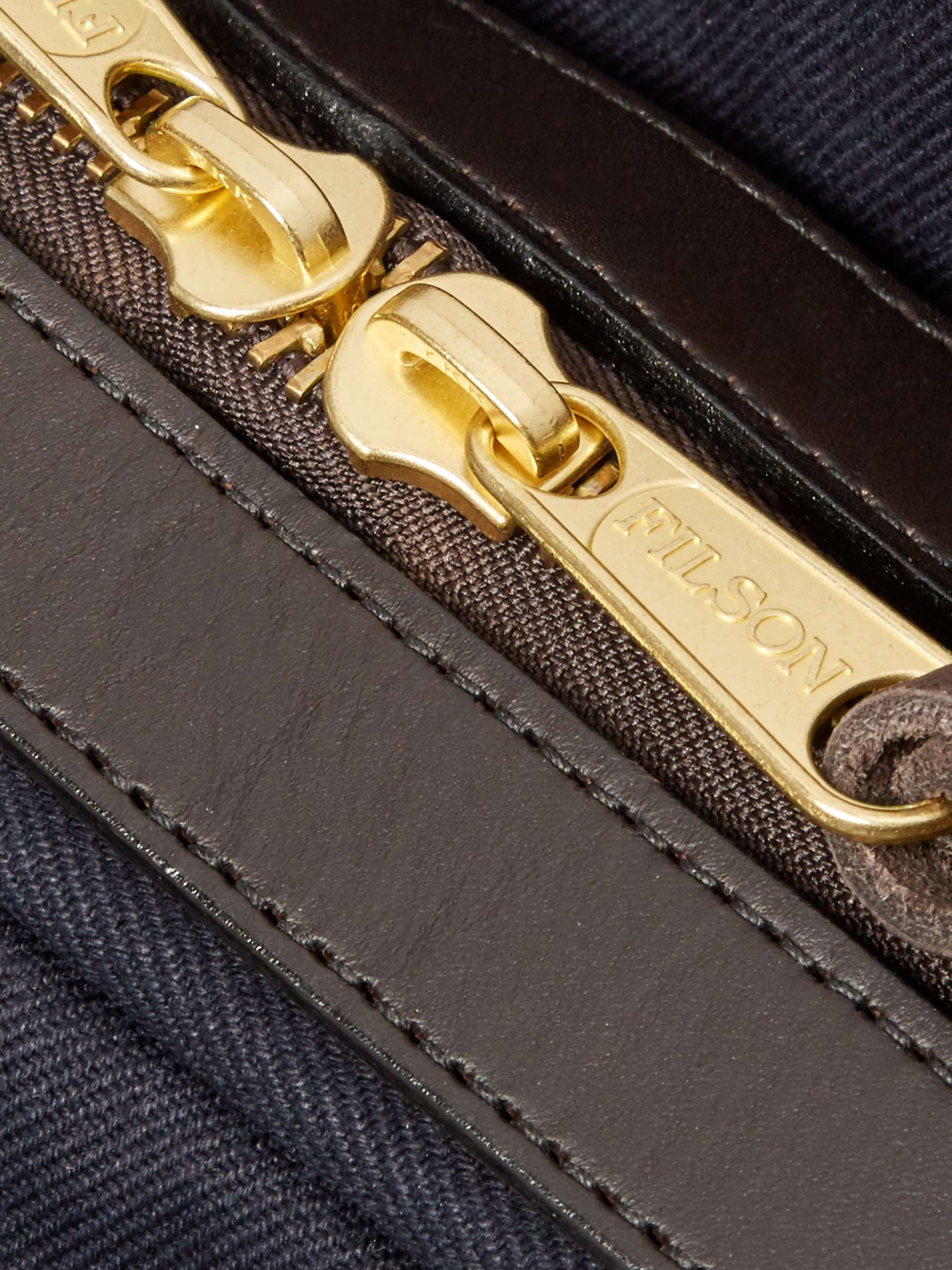 FILSON Original Leather-Trimmed Twill Briefcase