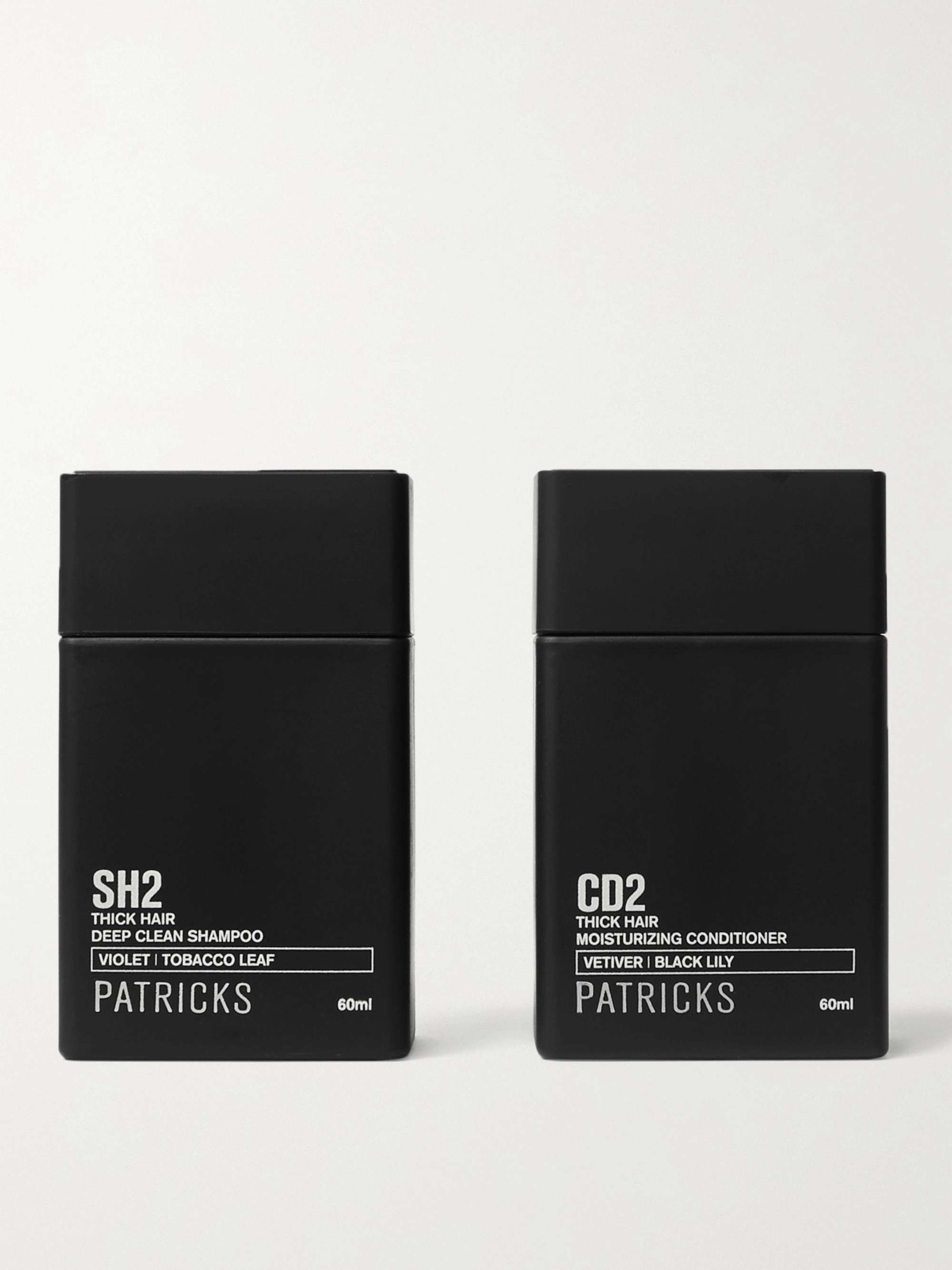 Patricks SH2 Deep Clean Shampoo & CD2 Moisturizing Conditioner Set, 2 x 60ml