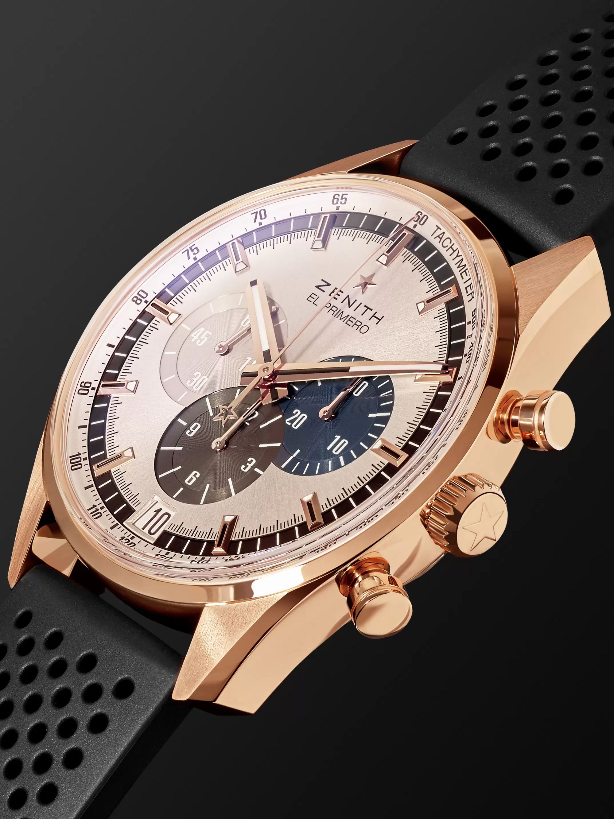 ZENITH El Primero Chronomaster 1969 42mm Rose Gold and Rubber Watch, Ref. No. 18.2043.400/69.R576