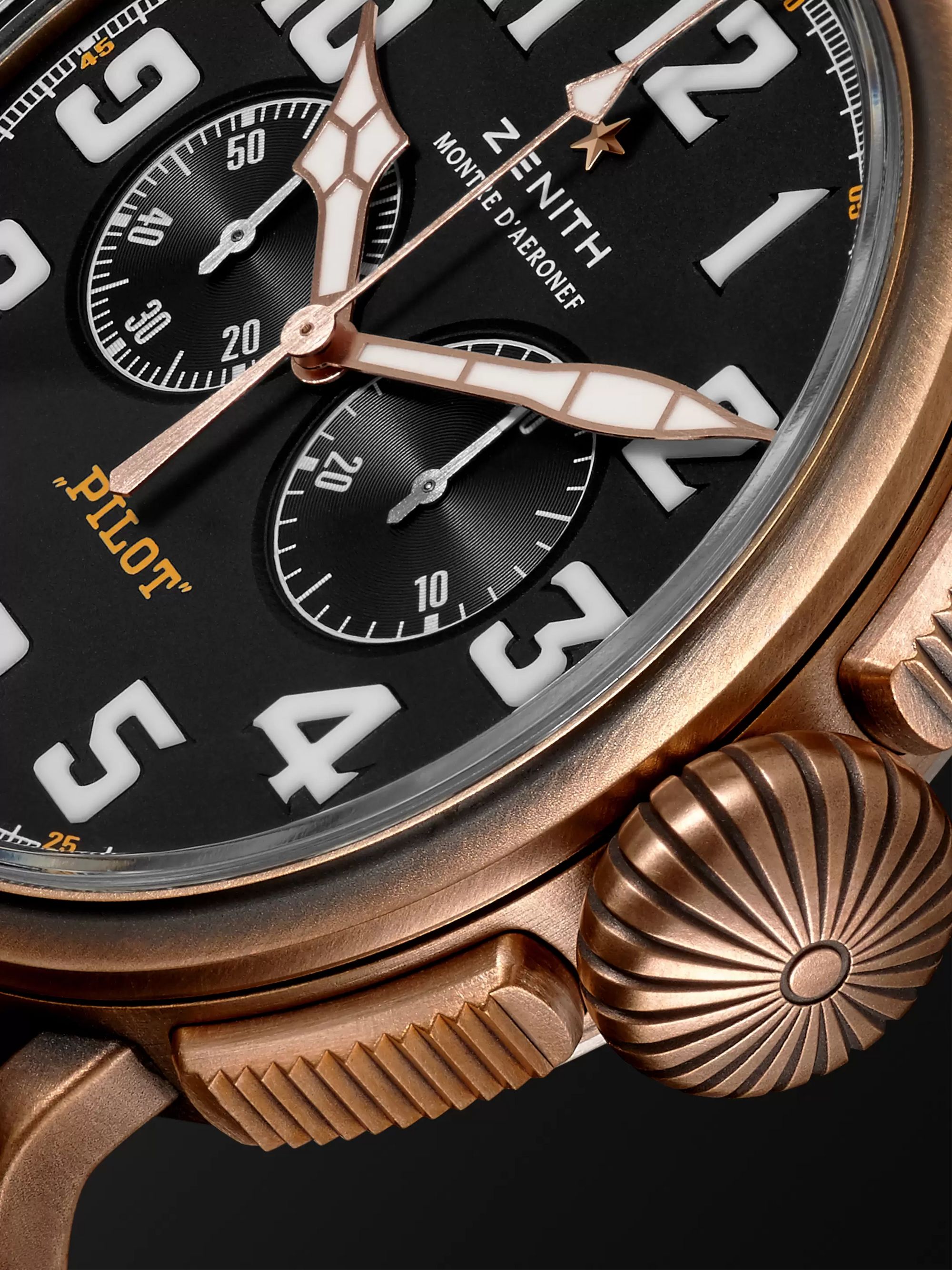 ZENITH Pilot Type 20 Extra Special Automatic Chronograph 45mm Bronze and Nubuck Watch, Ref. No. 29.2430.4069/21.C800