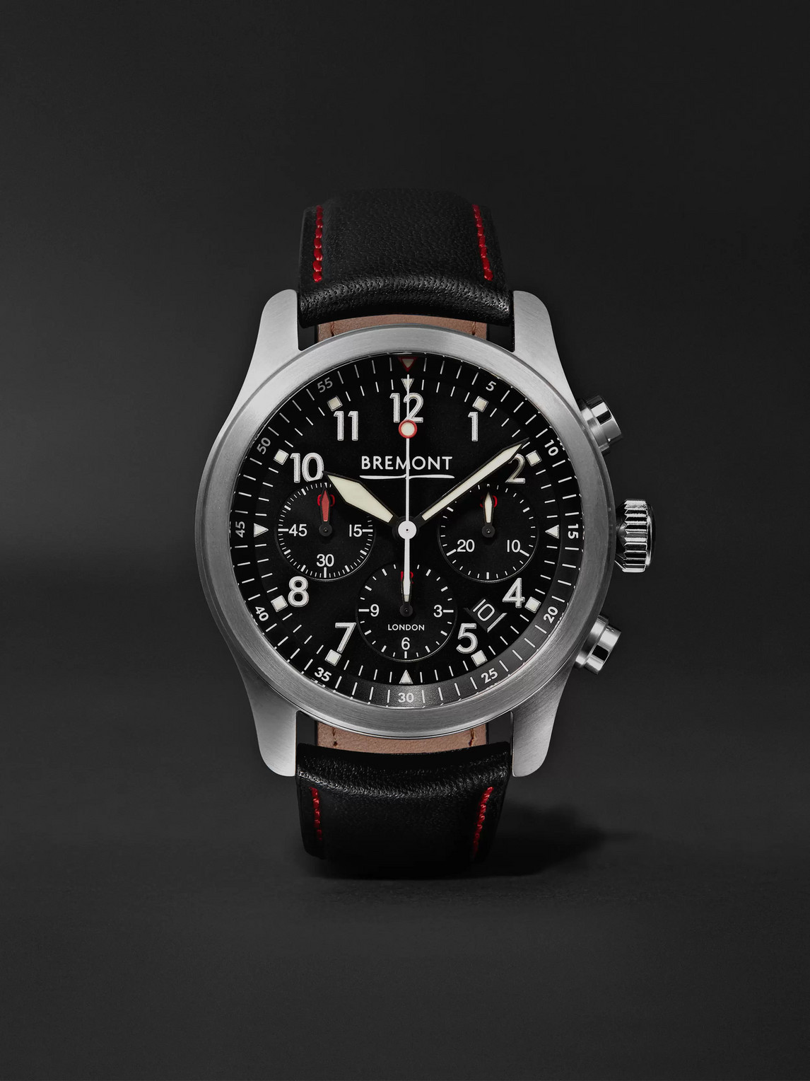 Bremont Alt1-p2 Automatic Chronograph 43mm Stainless Steel Watch, Ref. Alt1-p2-bl-b In Black