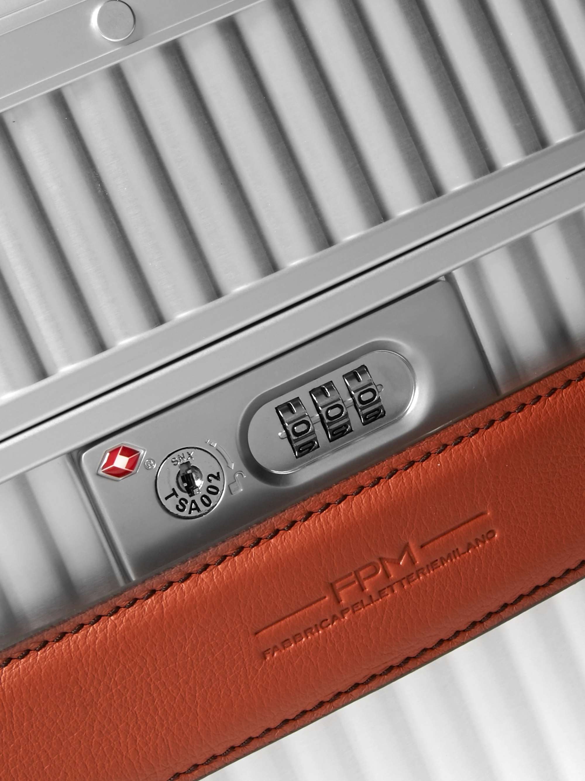 FPM MILANO Spinner 68cm Leather-Trimmed Aluminium Suitcase