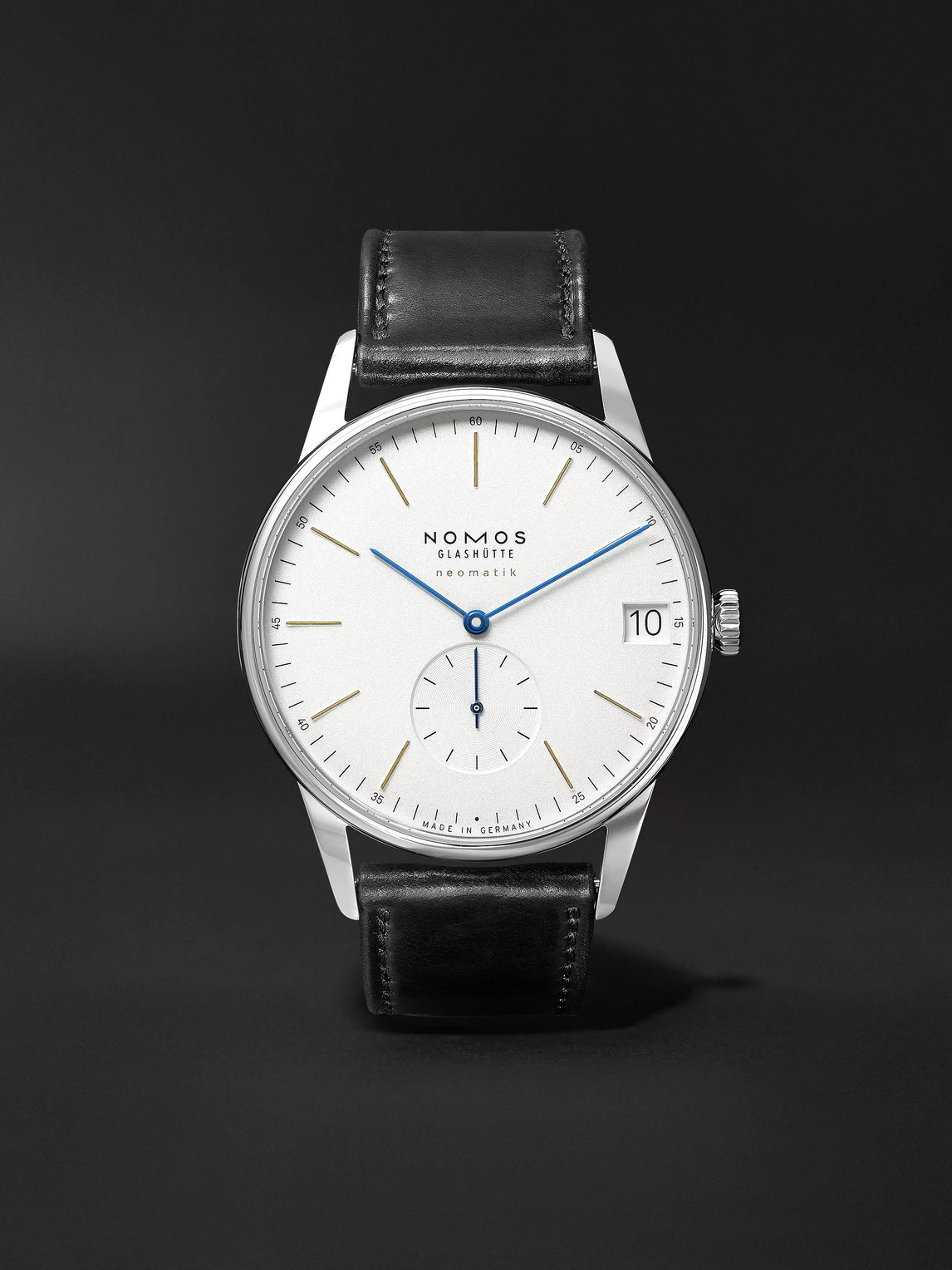 Nomos Glashütte Orion Neomatik Automatic 41mm Stainless Steel And Leather Watch, Ref. No. 360 In White