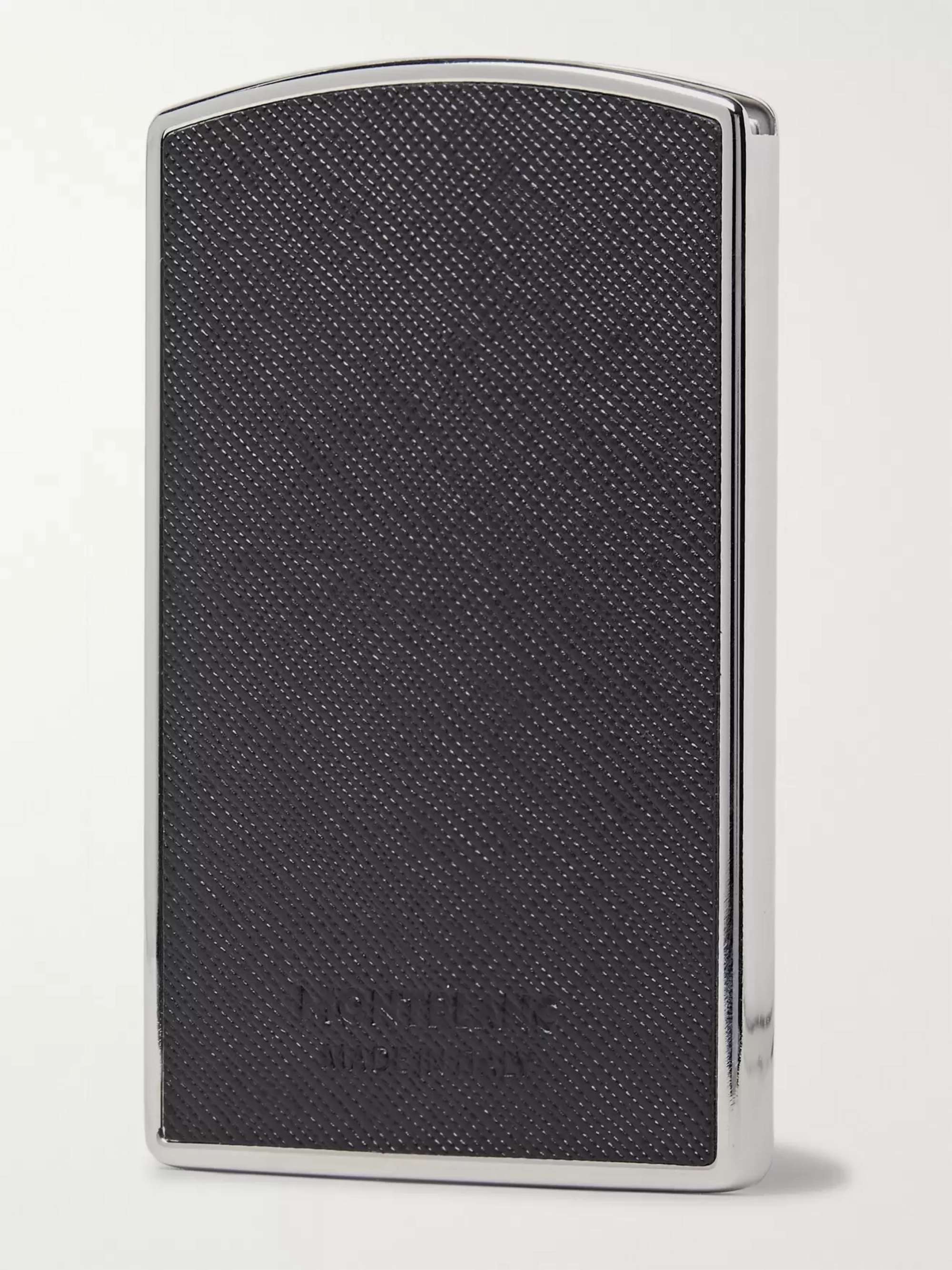 MONTBLANC Sartorial Cross-Grain Leather and Silver-Tone Card Case