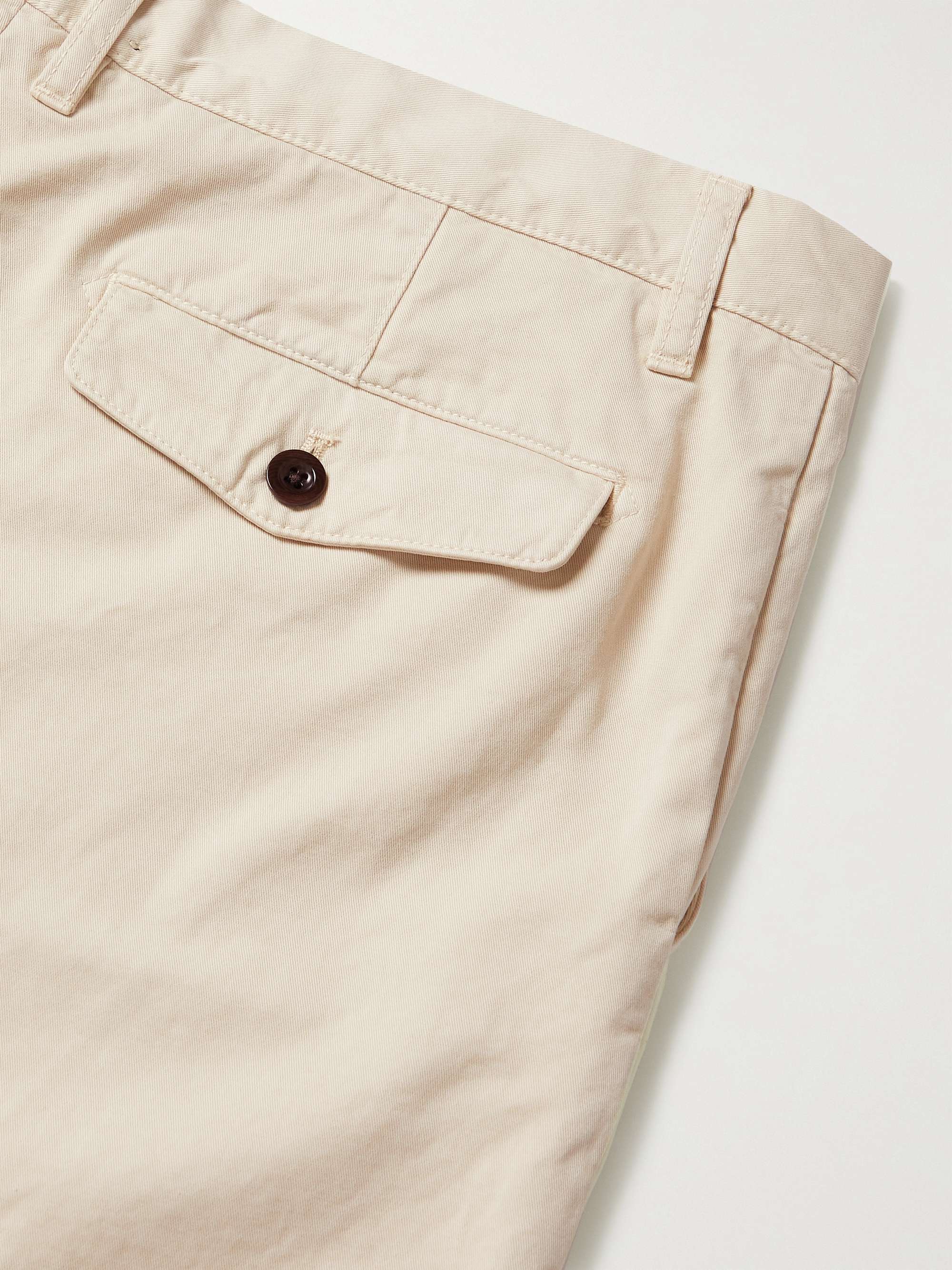 MR P. Straight-Leg Garment-Dyed Organic Cotton-Twill Bermuda Shorts