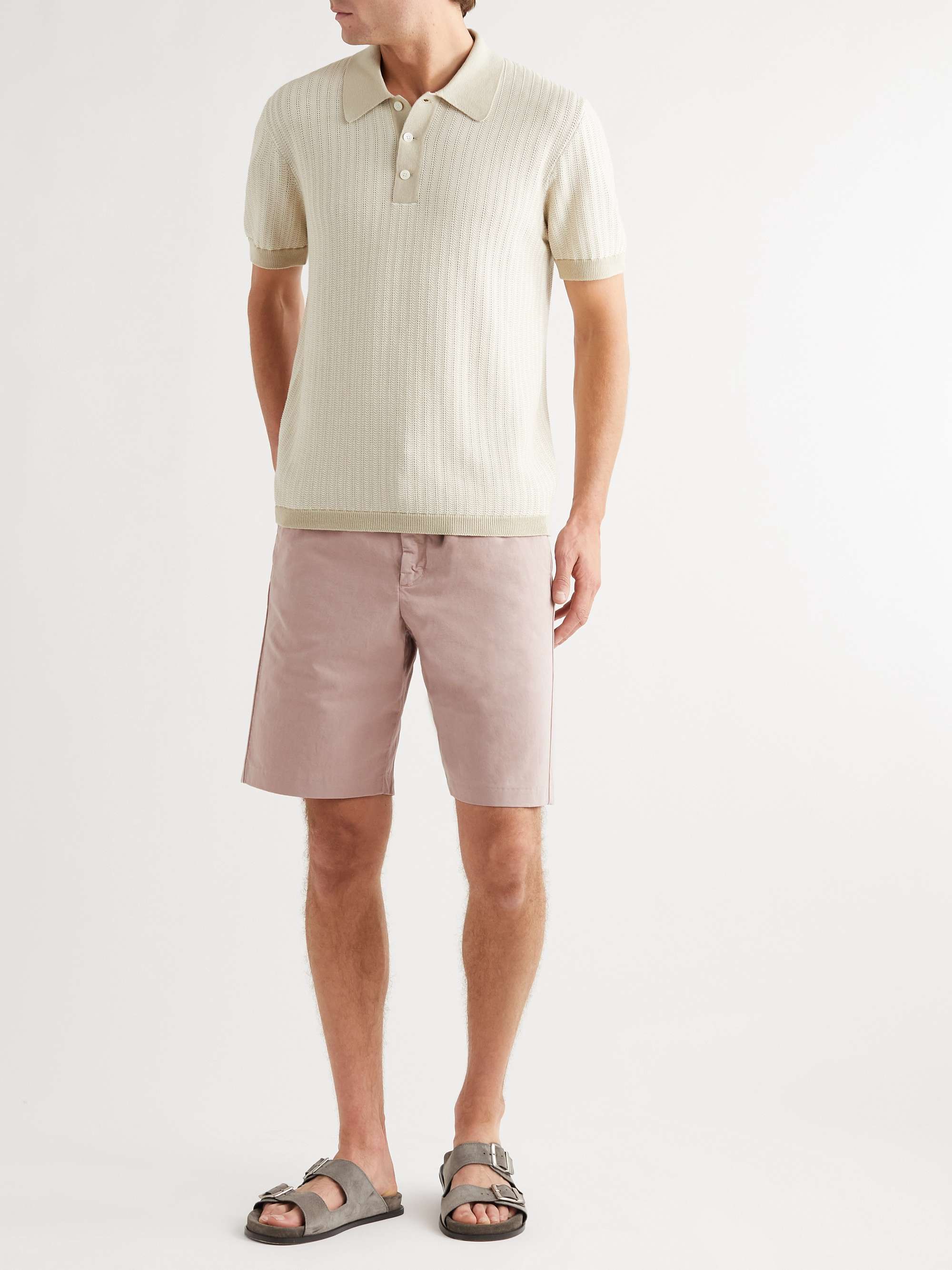 MR P. Dock Straight-Leg Garment-Dyed Organic Cotton-Twill Elasticated Shorts