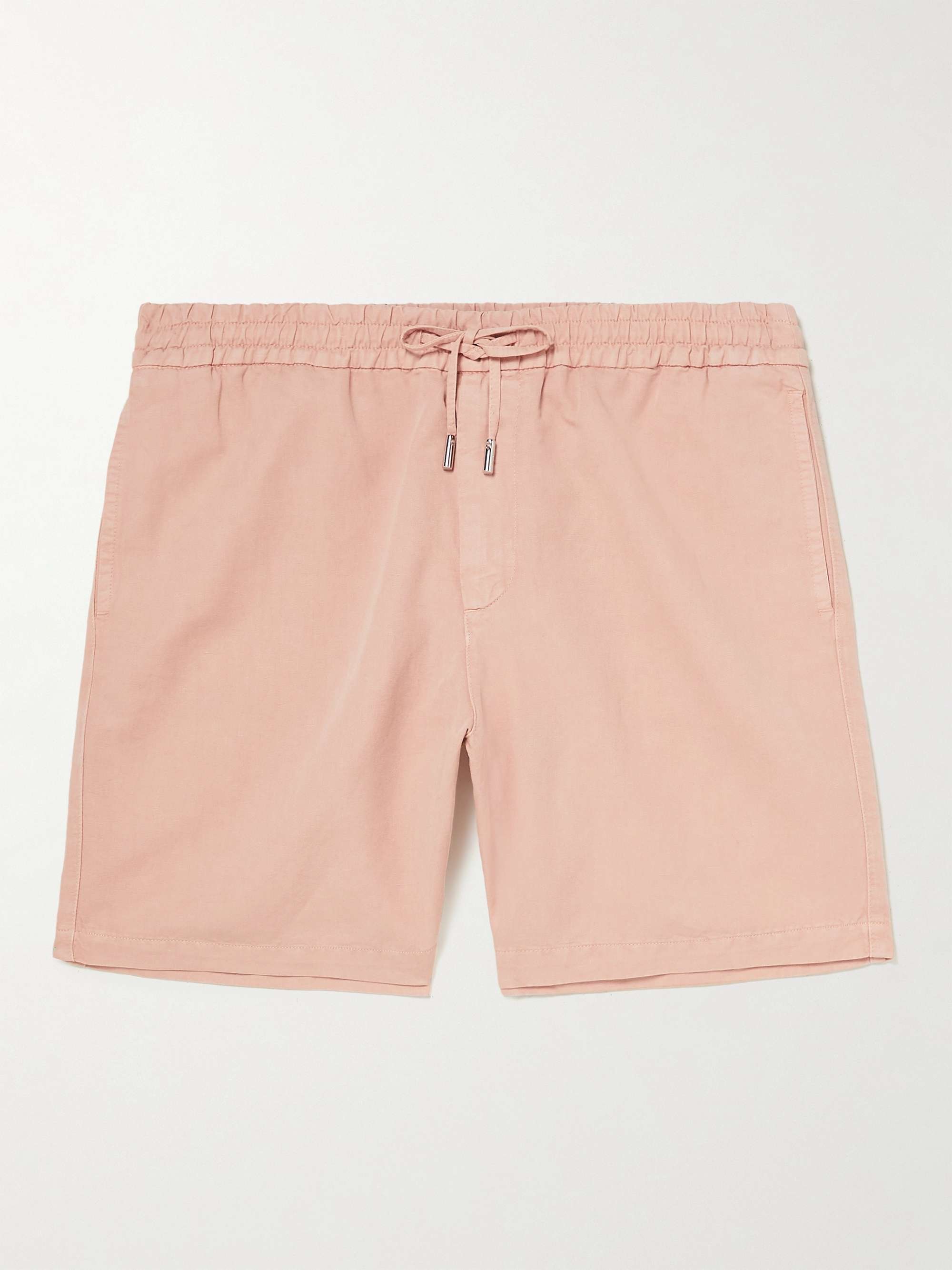 MR P. Cotton and Linen-Blend Twill Drawstring Shorts