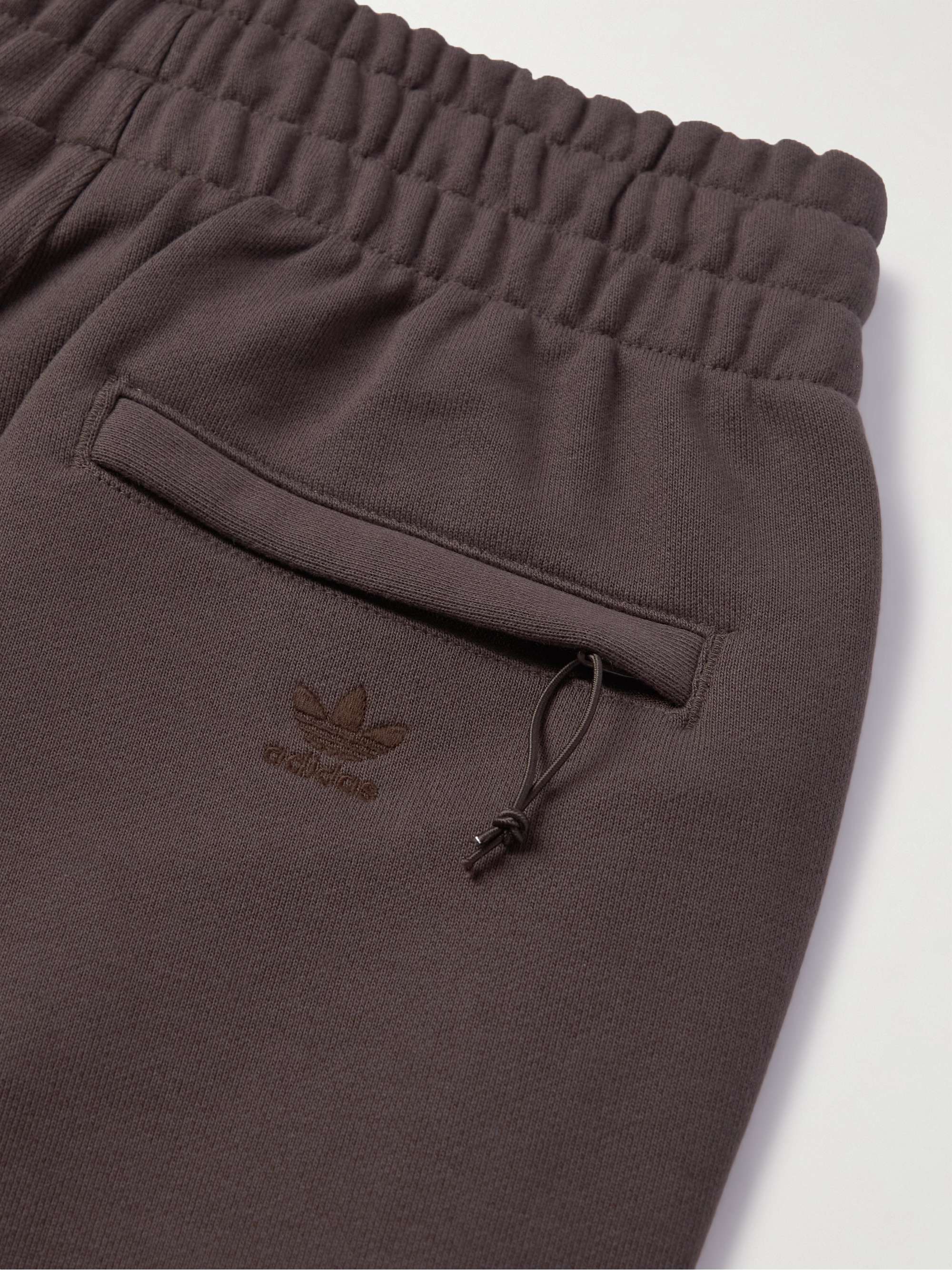 ADIDAS ORIGINALS + Pharrell Williams Tapered Embroidered Cotton-Jersey Sweatpants