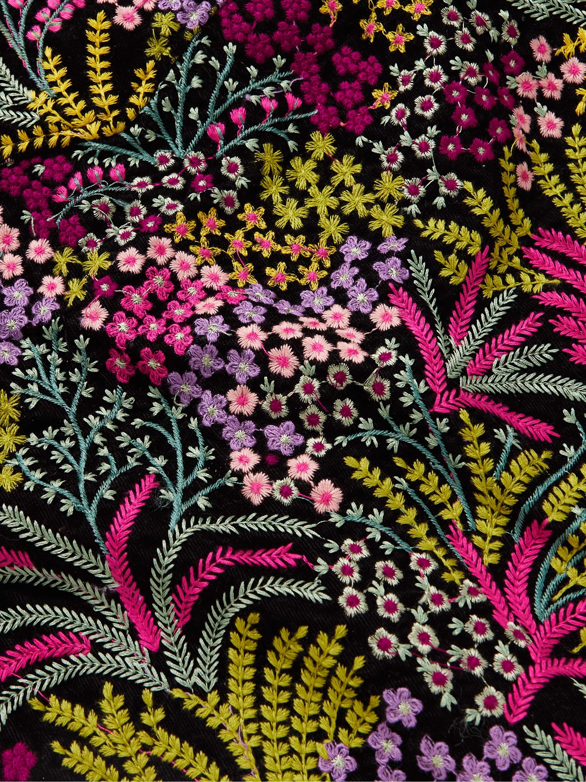 SÉFR Halva Embroidered Velvet Overshirt
