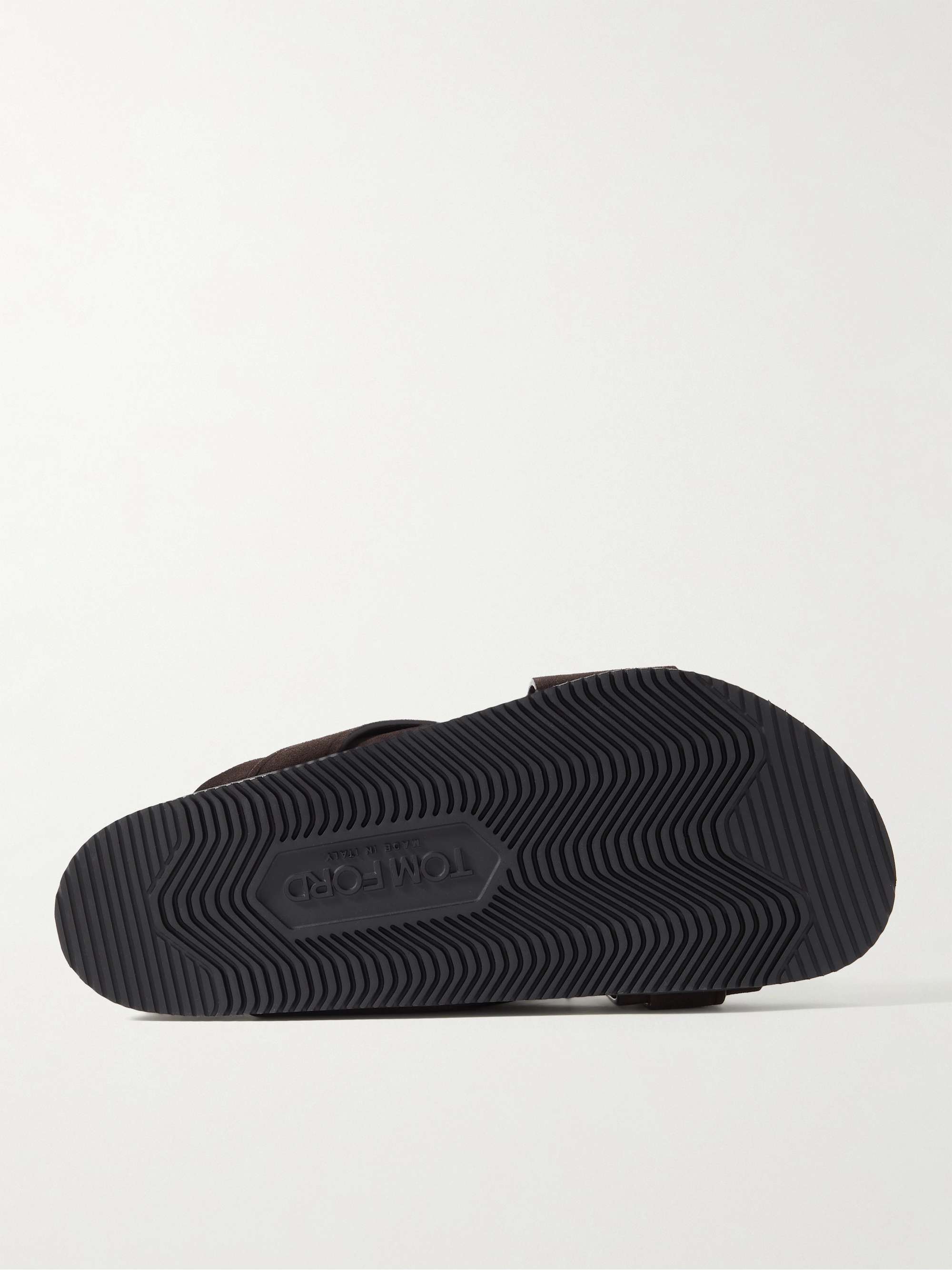 TOM FORD Wicklow Perforated Suede Slides