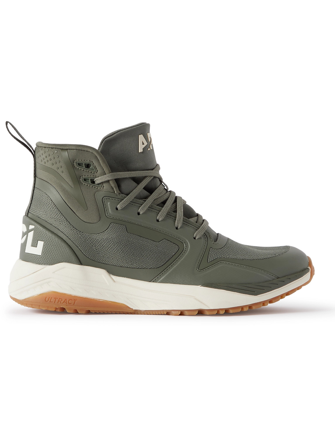 Apl Athletic Propulsion Labs Defender Techloom And Tpu High-top Running Sneakers In Green