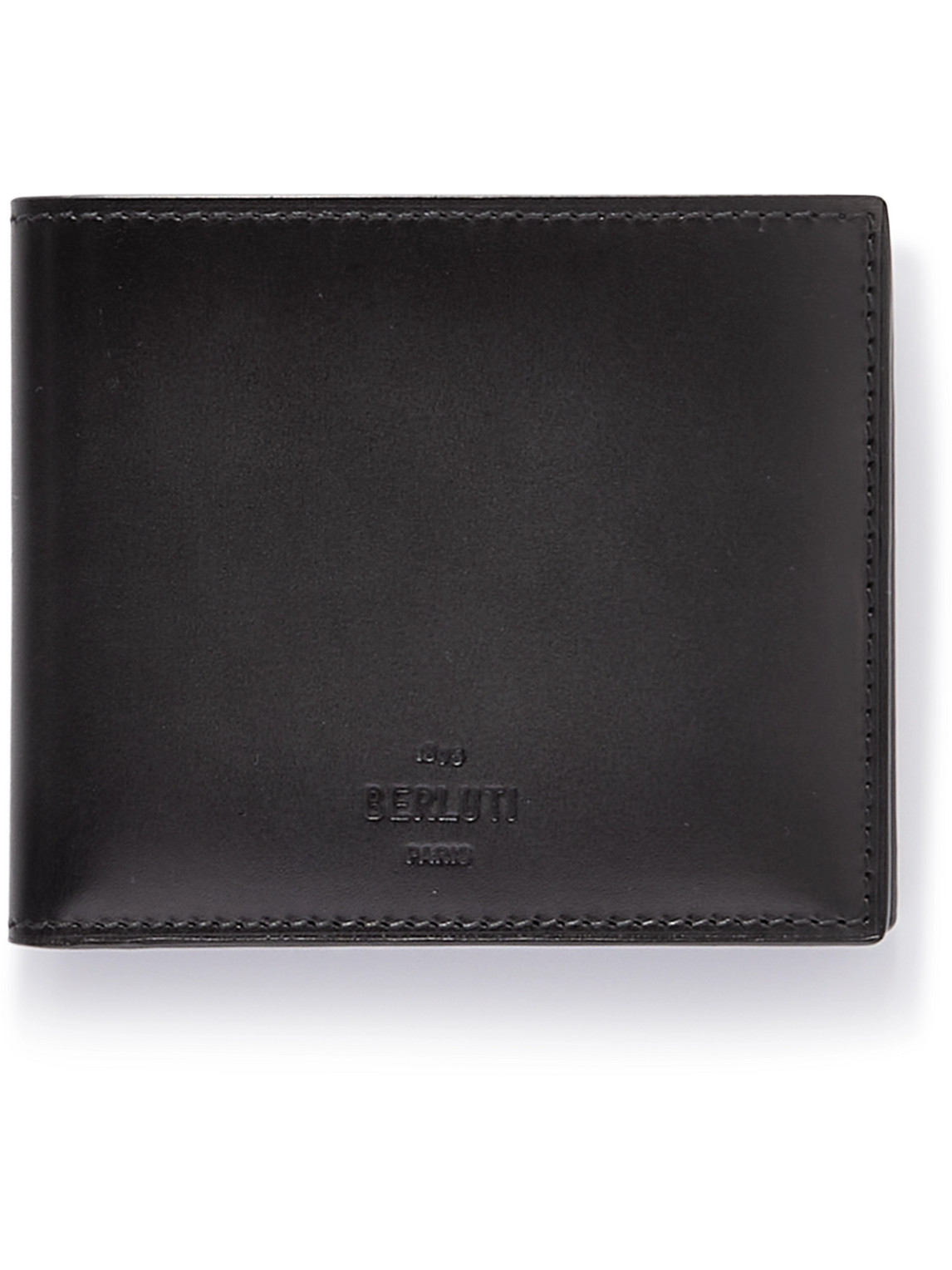 Berluti Leather Billfold Wallet In Black