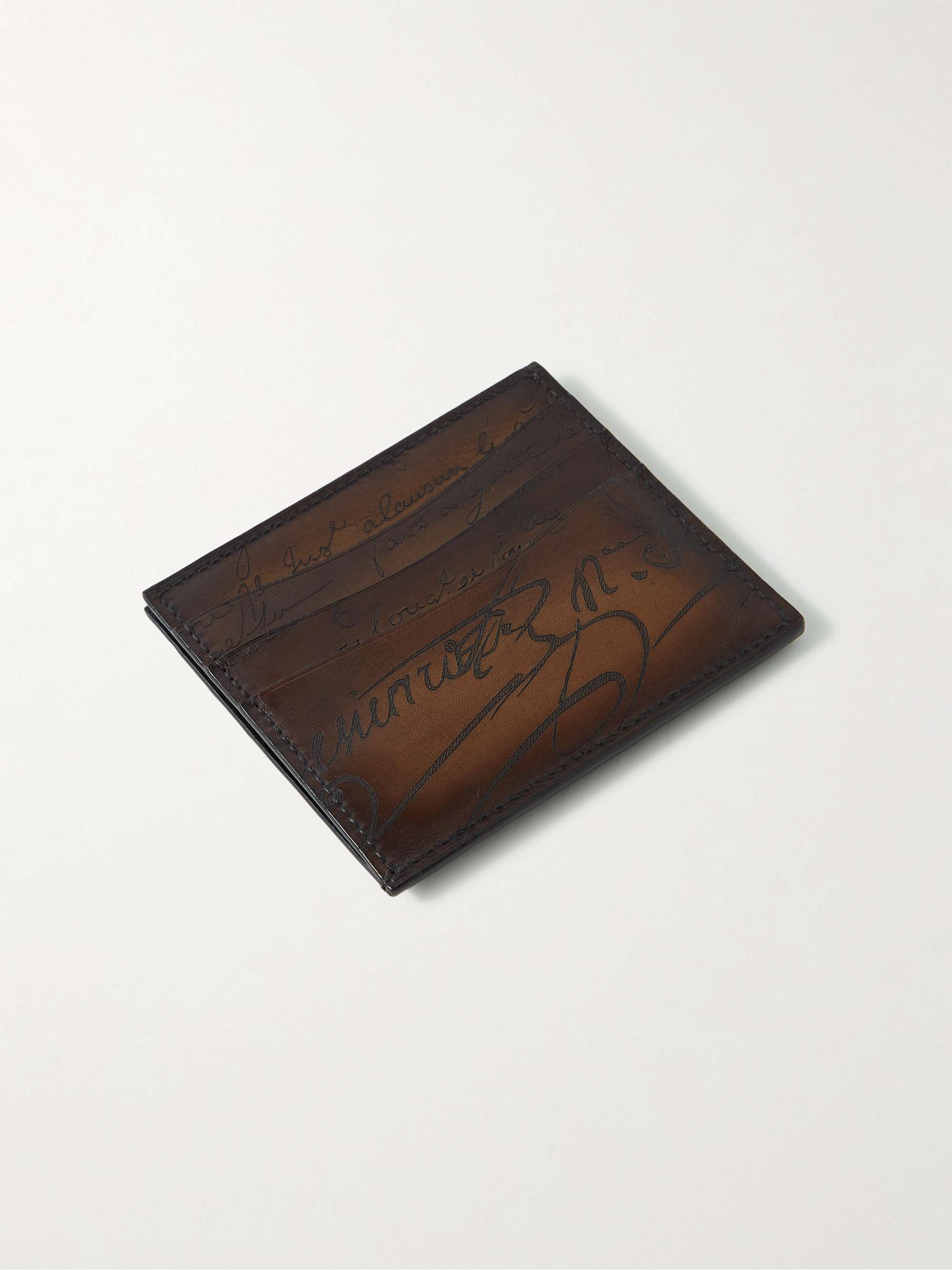BERLUTI Bambou Scritto Leather Cardholder