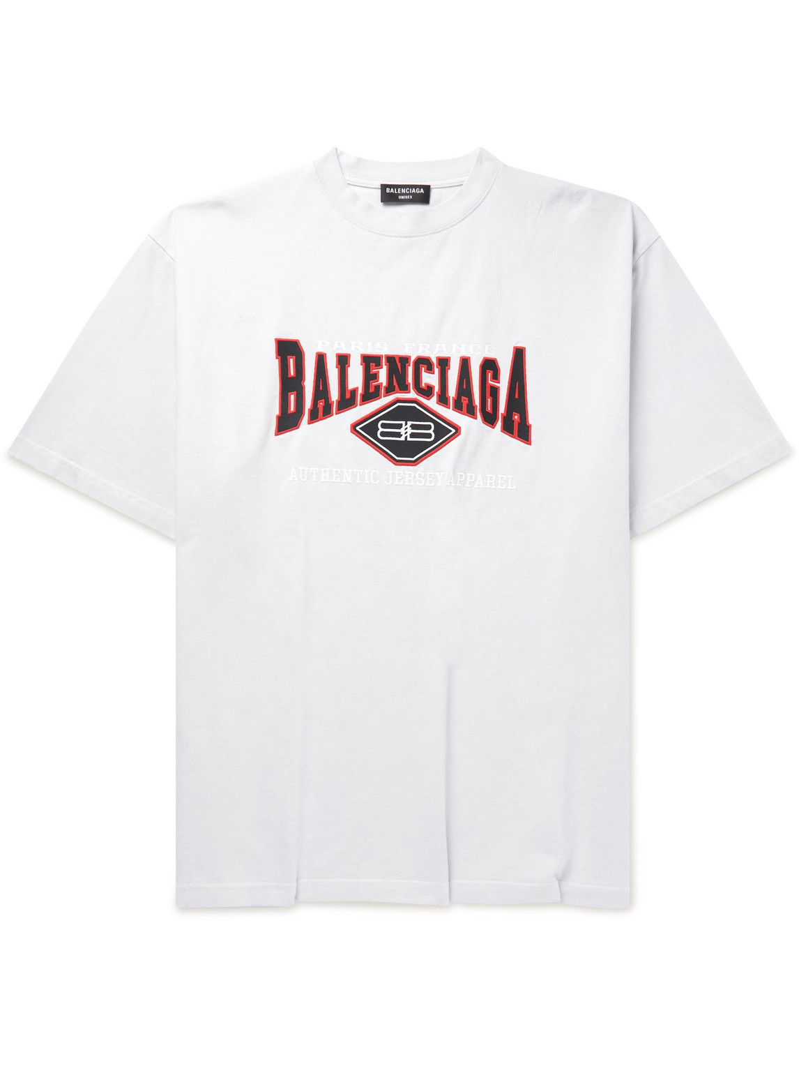 Balenciaga - Oversized Logo-Embroidered Cotton-Jersey T-Shirt 