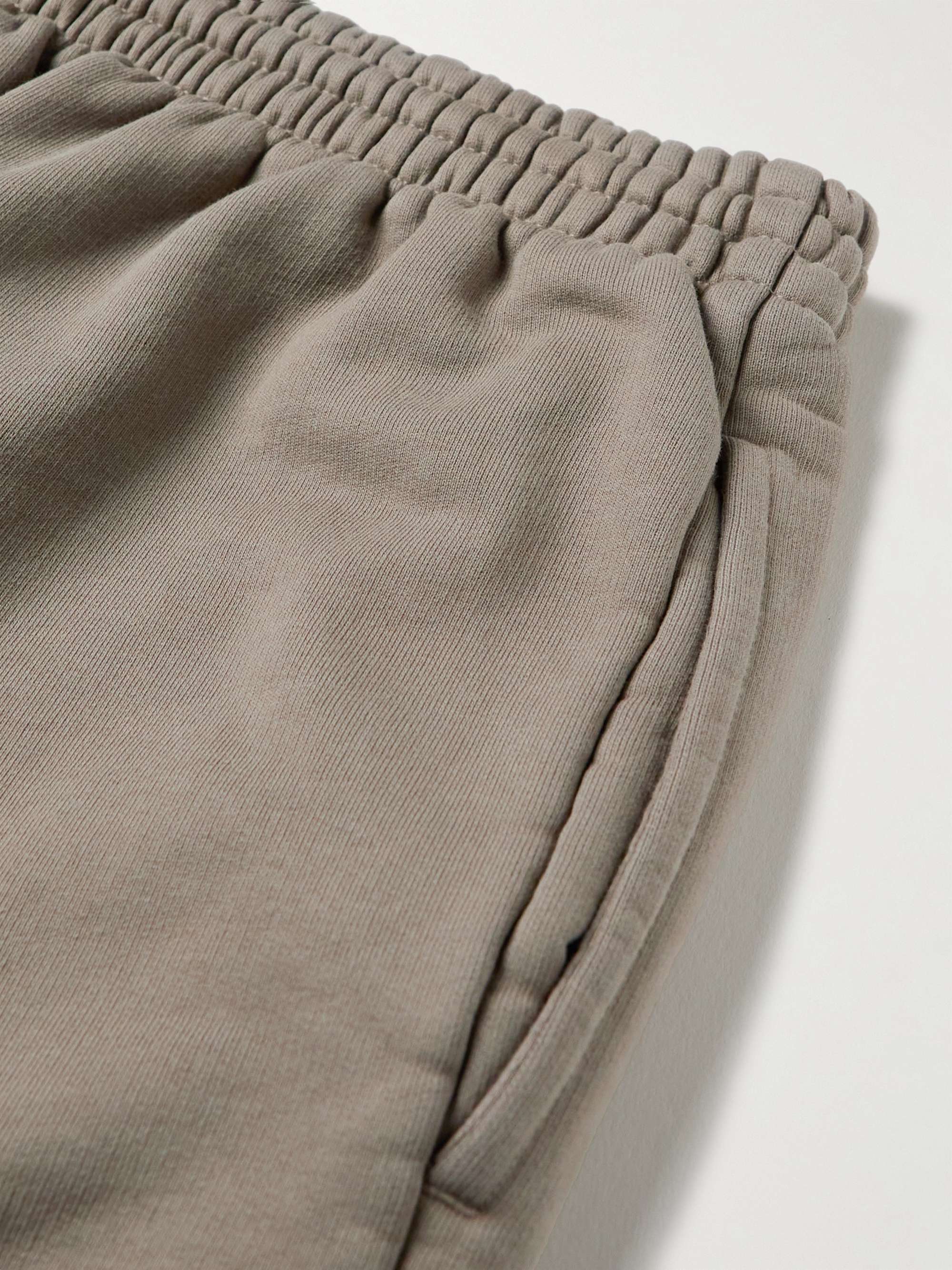 BALENCIAGA Wide-Leg Logo-Embroidered Cotton-Jersey Shorts