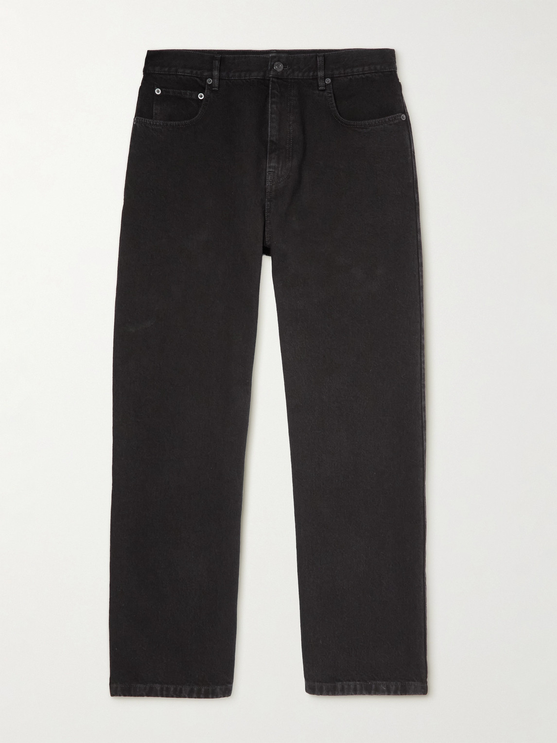 Balenciaga Wide-leg Organic Jeans In Black