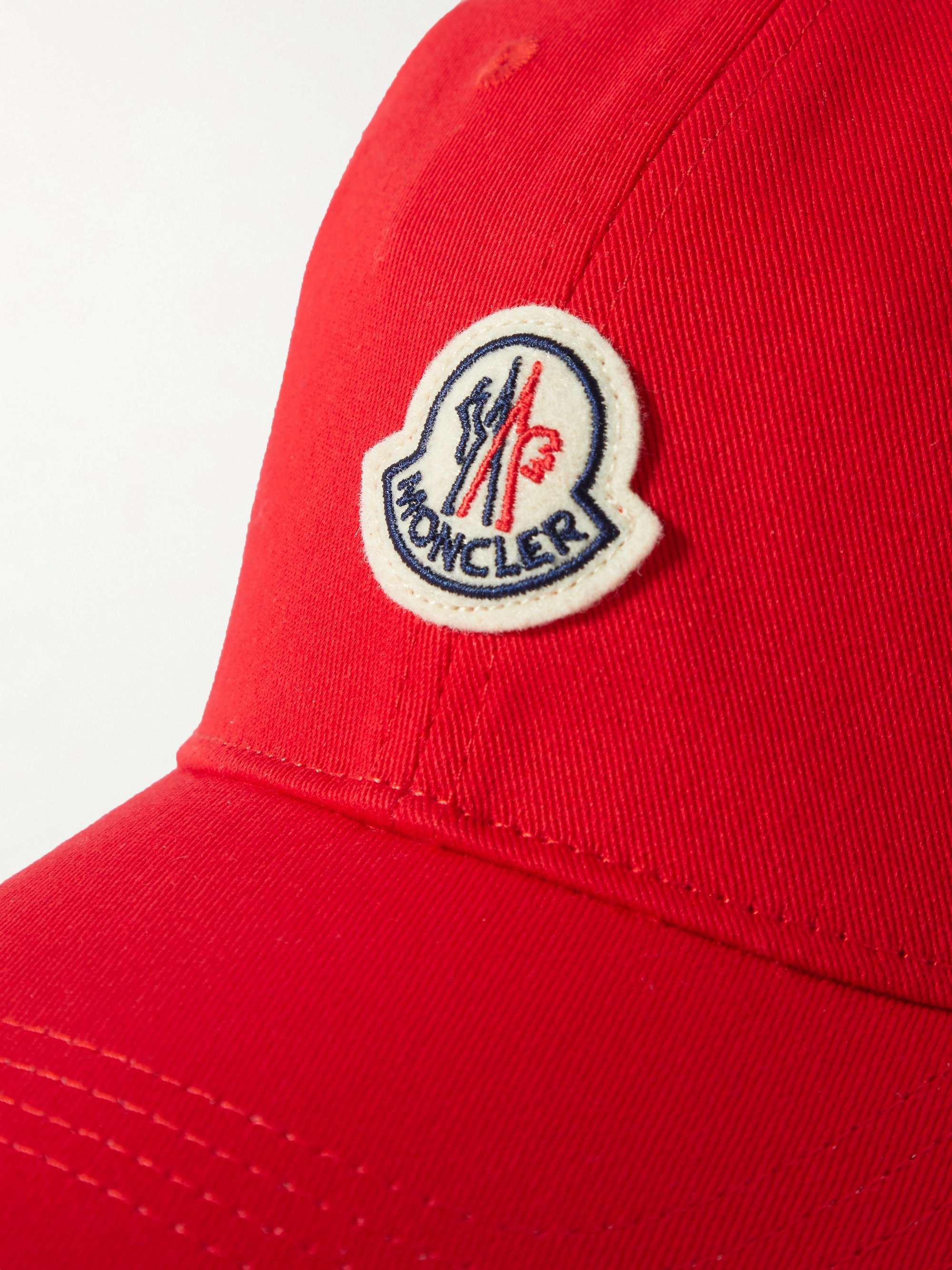 MONCLER Logo-Appliquéd Cotton-Twill Baseball Cap
