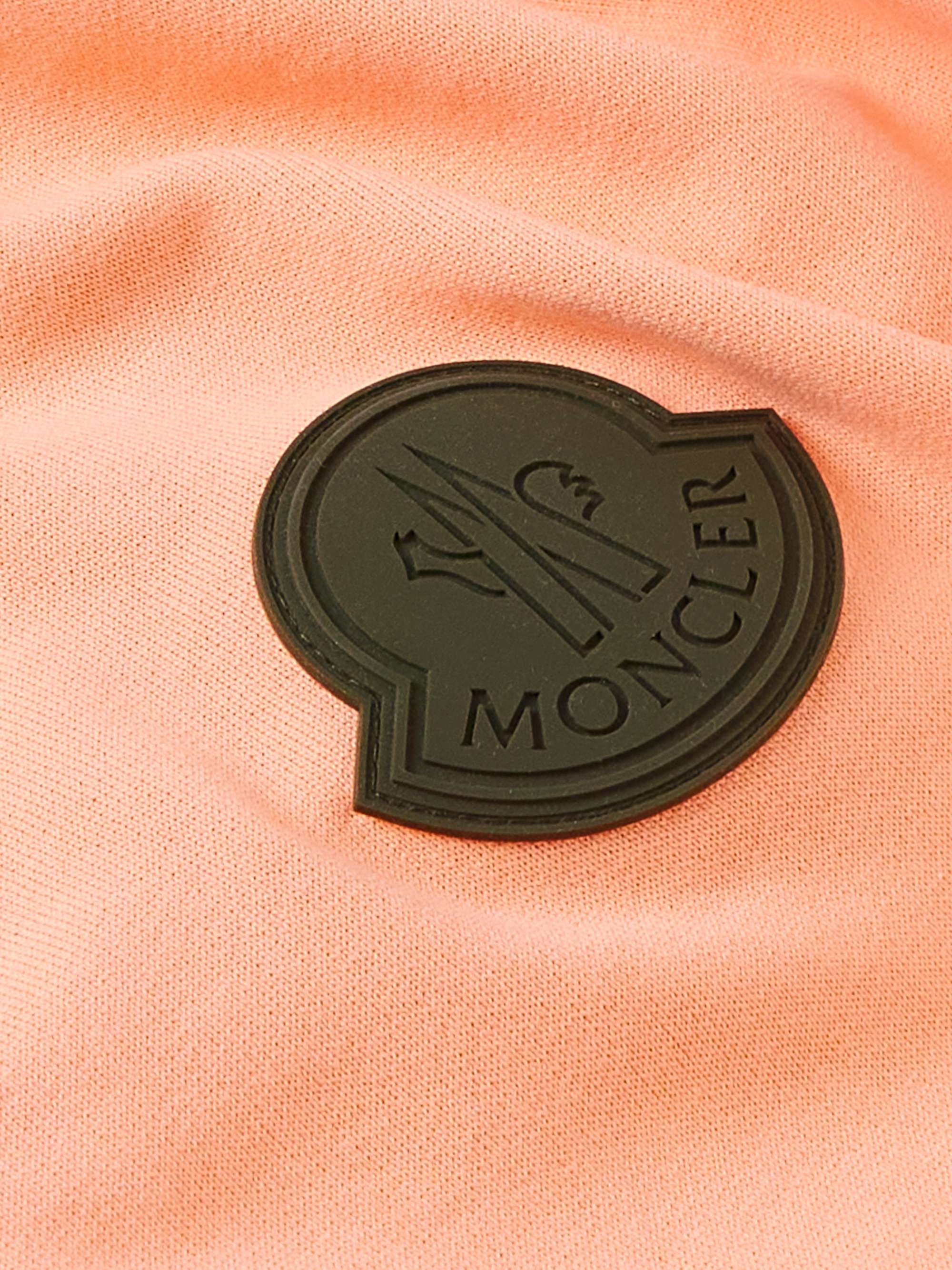 MONCLER Logo-Appliquéd Shell-Trimmed Cotton-Jersey Hoodie
