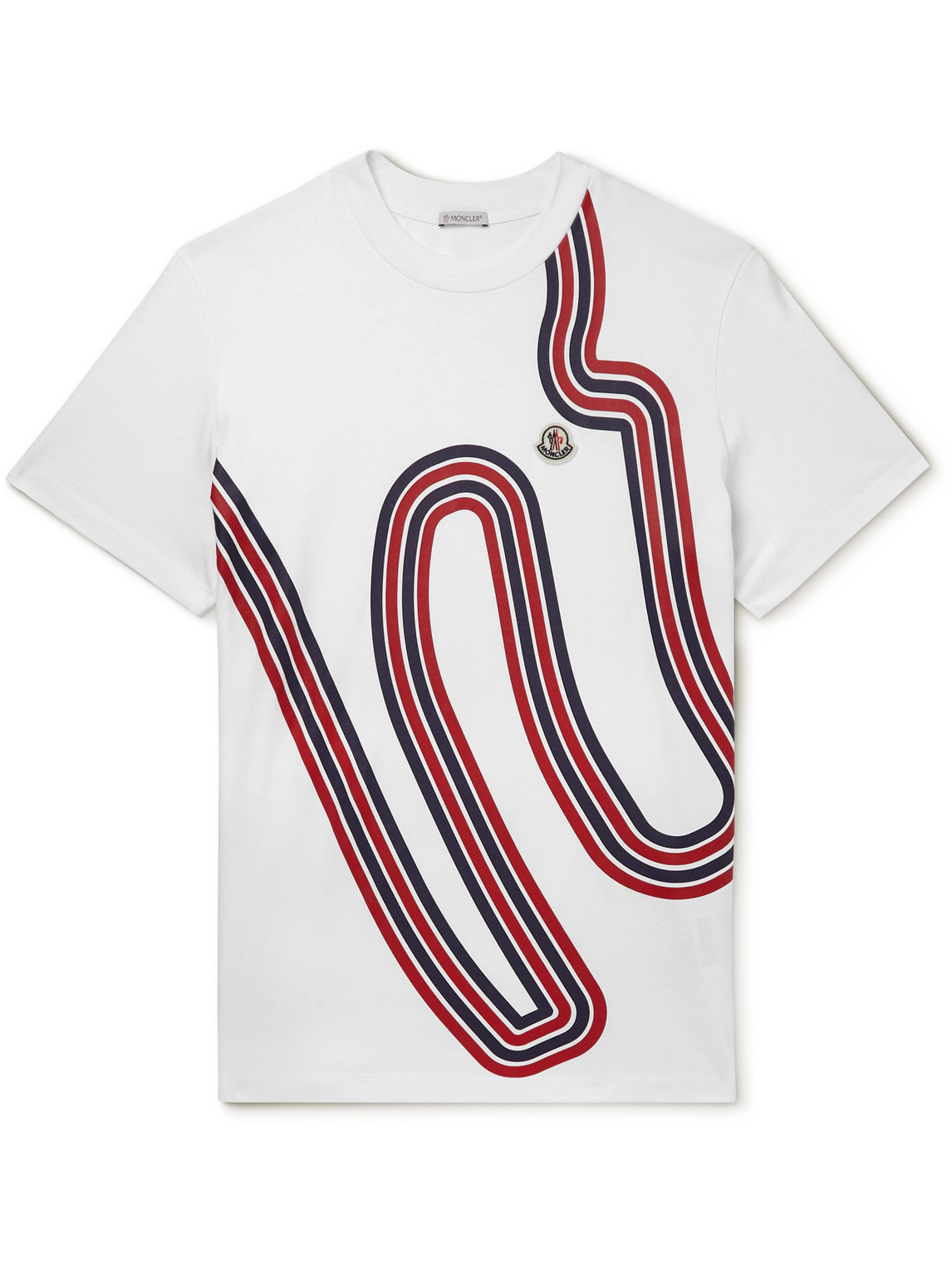 Logo-Appliquéd Printed Cotton-Jersey T-Shirt