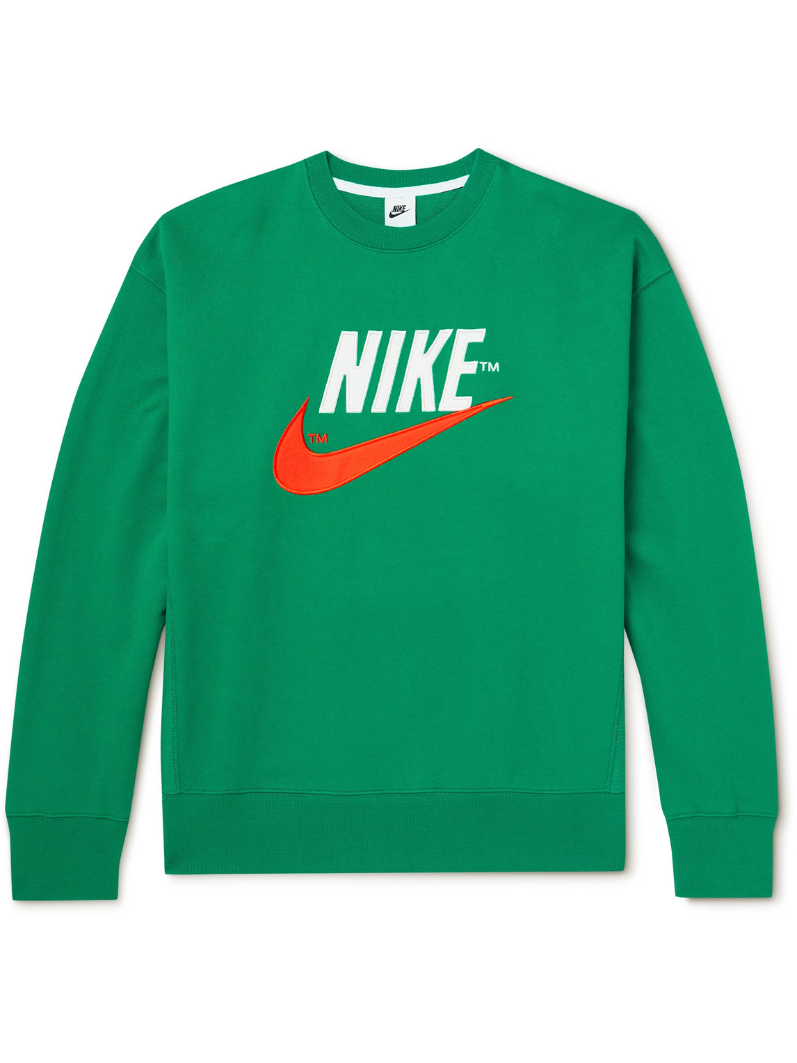 Nike NSW Logo-Embroidered Cotton-Jersey Sweatshirt