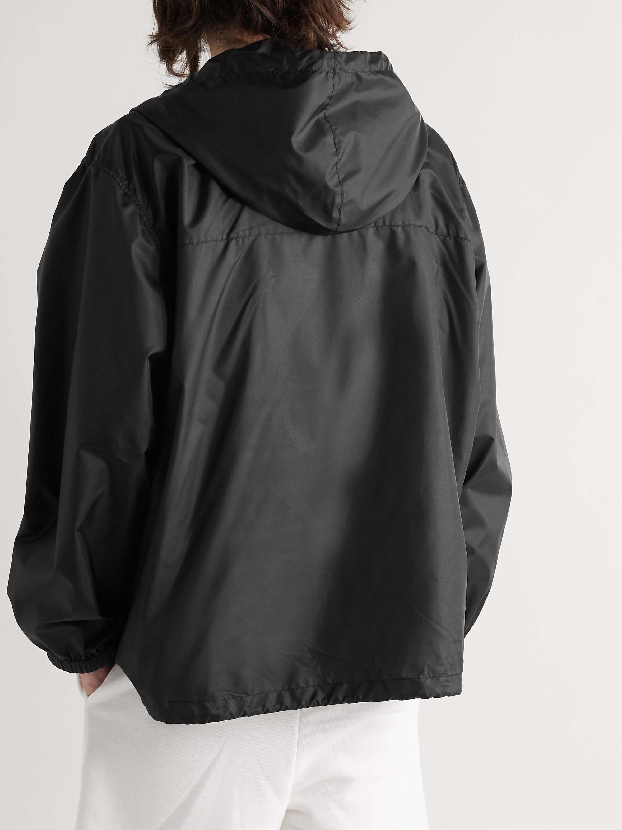 CELINE HOMME Logo-Print Shell Half-Zip Jacket