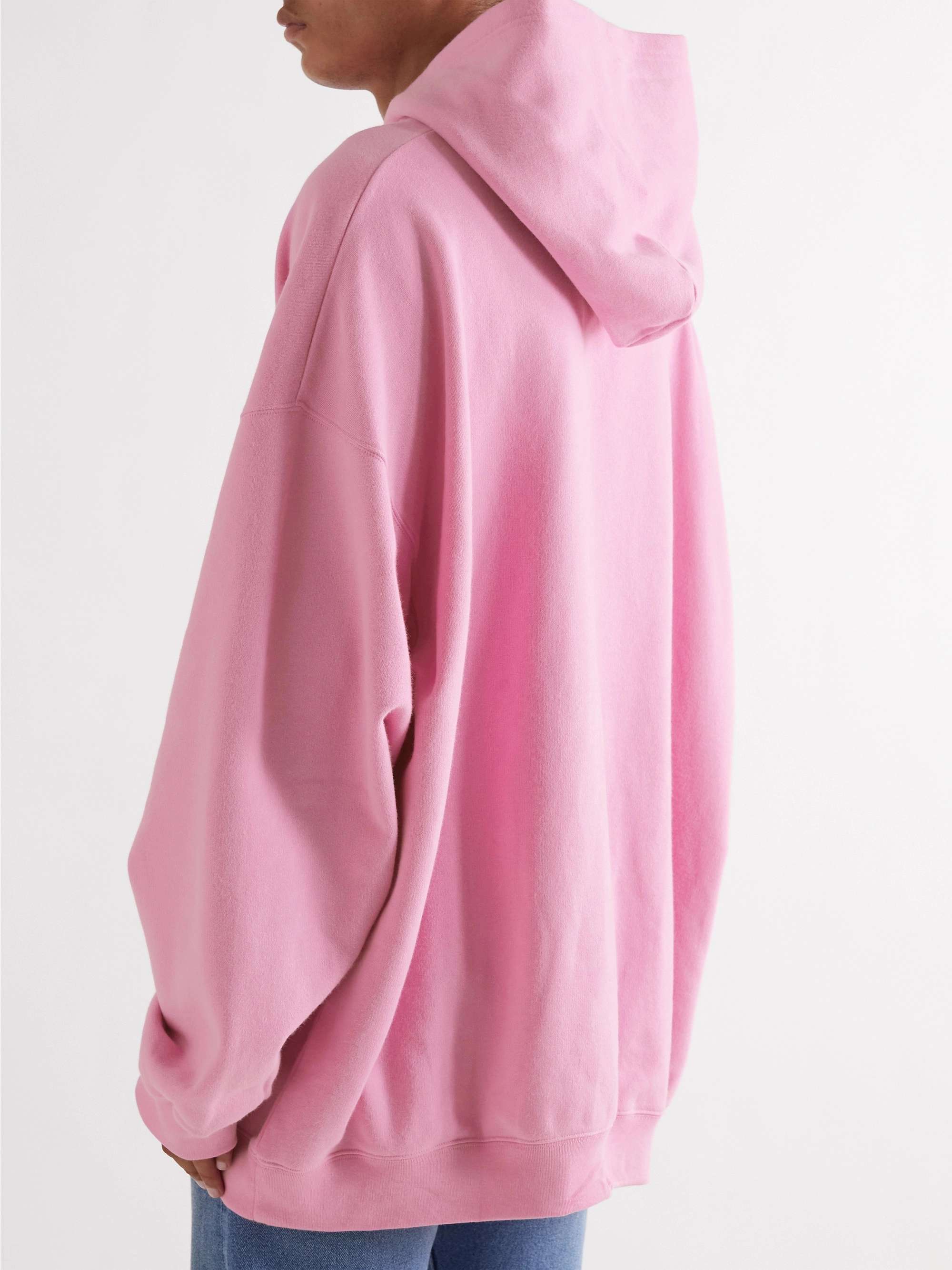 BALENCIAGA Oversized Appliquéd Cotton-Jersey Hoodie