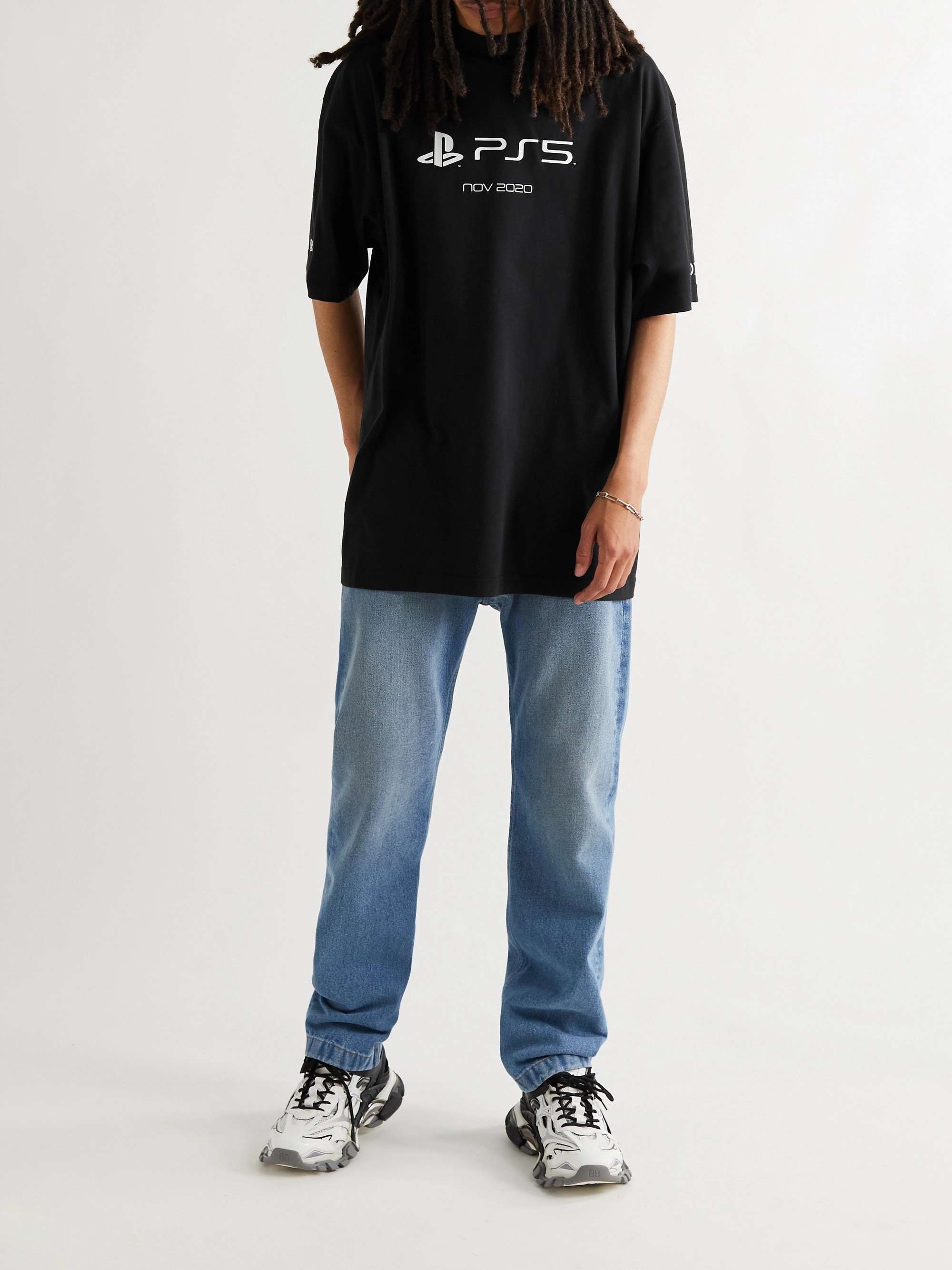 + PlayStation Printed Cotton-Jersey T-Shirt