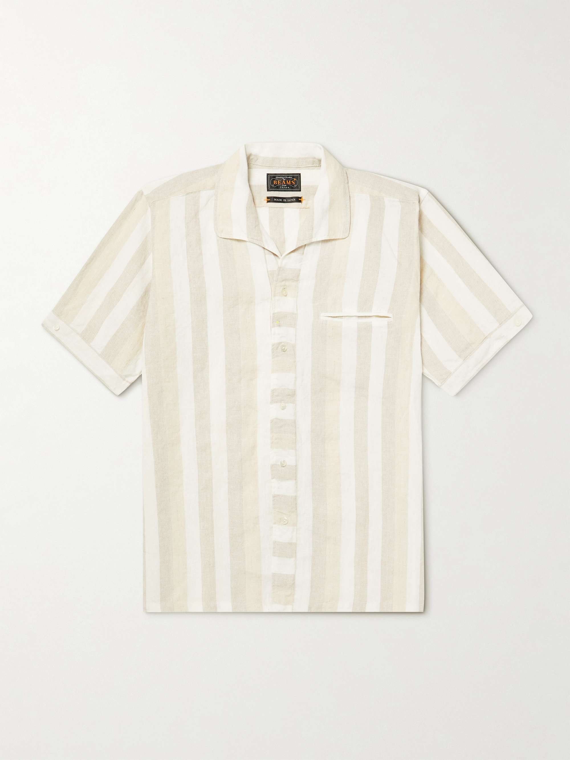 BEAMS PLUS Camp-Collar Printed Linen Shirt
