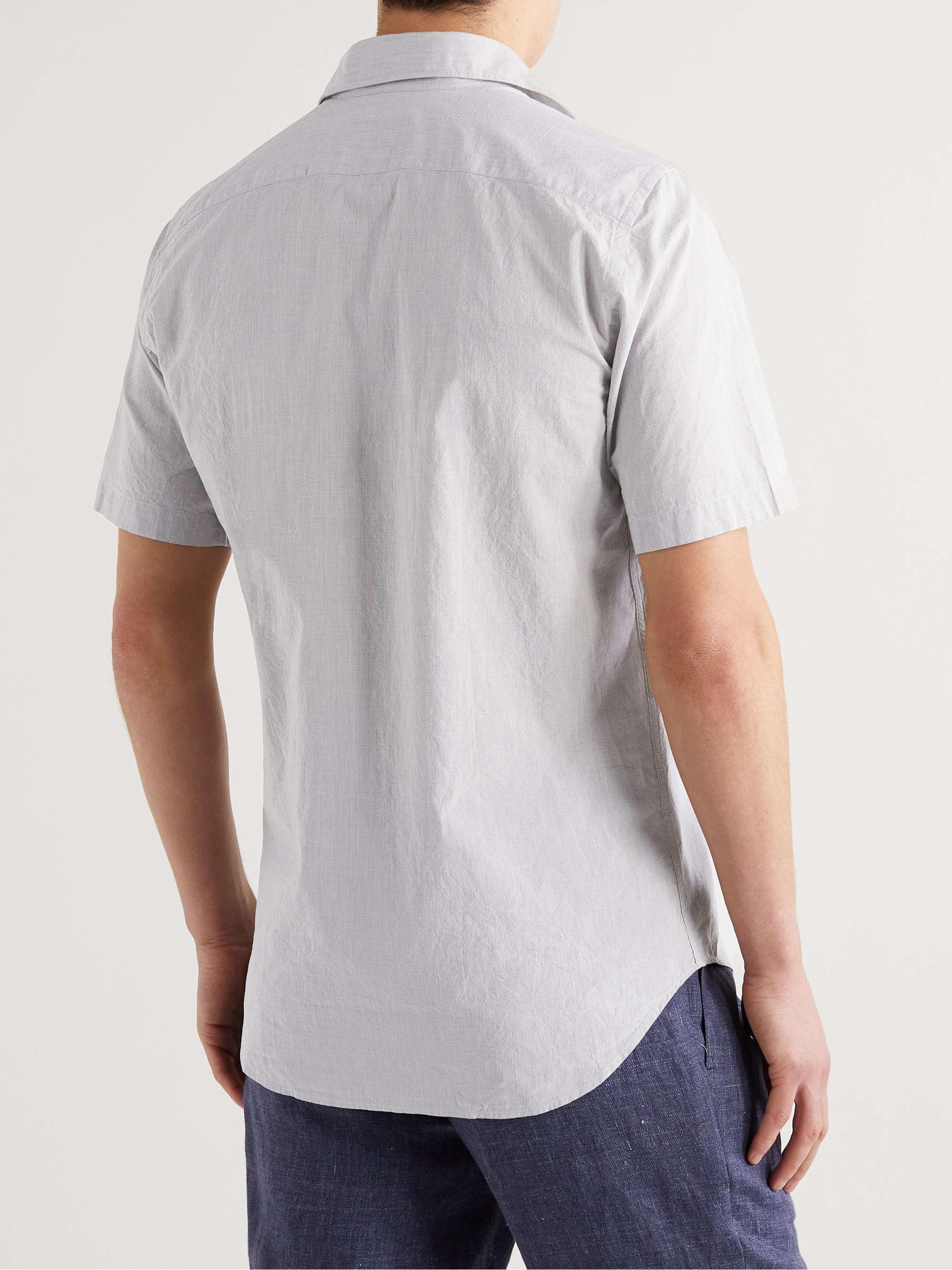 CANALI Cotton and Linen-Blend Shirt