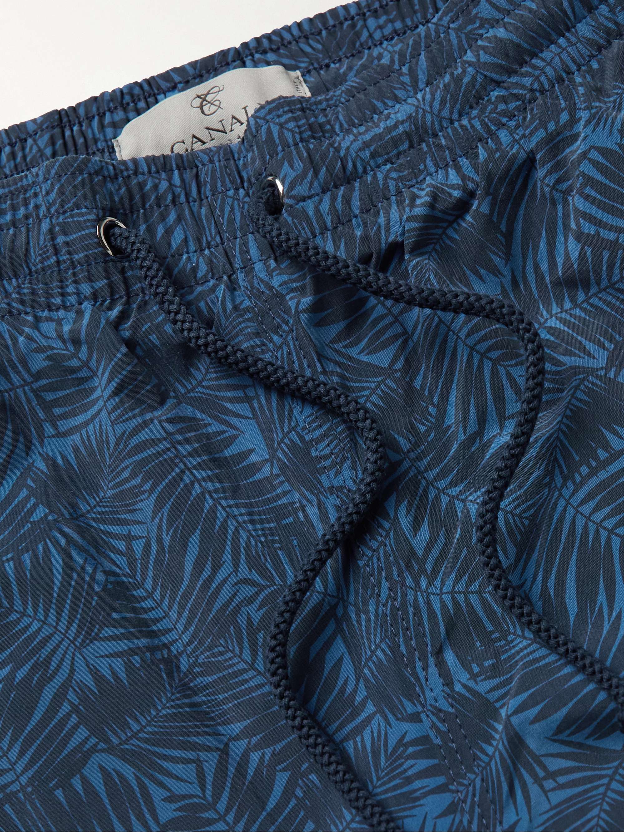 CANALI Slim-Fit Mid-Length Printed Swim Shorts