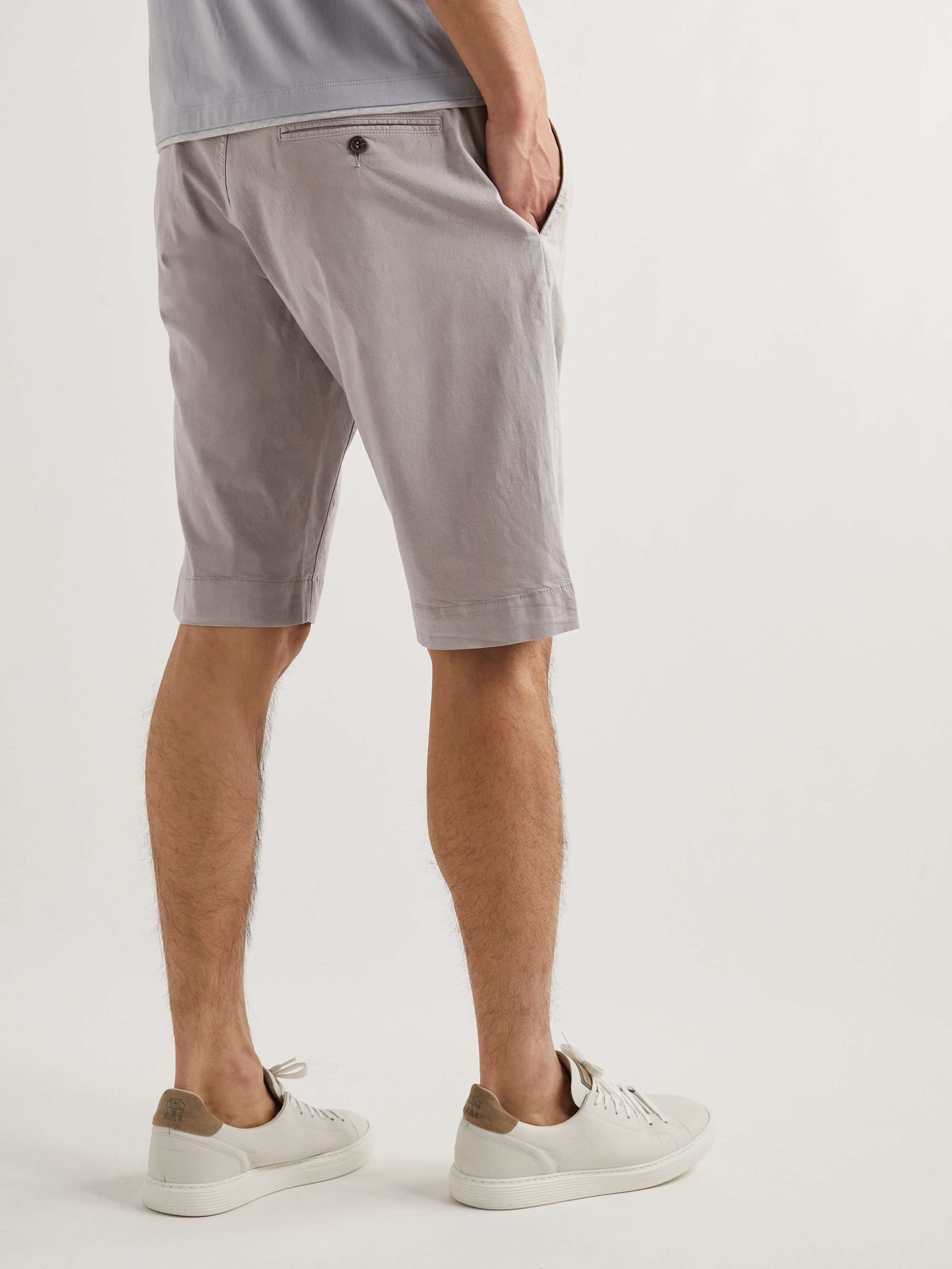 CANALI Straight-Leg Lyocell-Blend Drawstring Shorts
