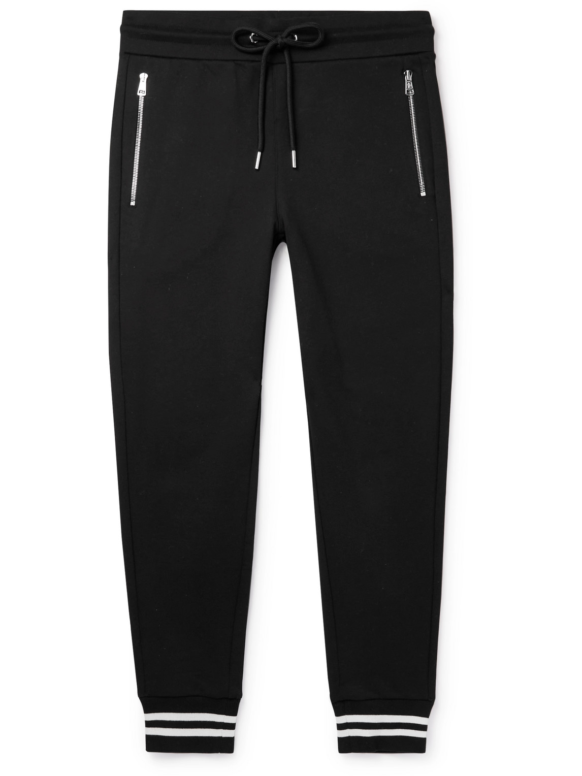 Moncler Tapered Striped Cotton-Jersey Sweatpants
