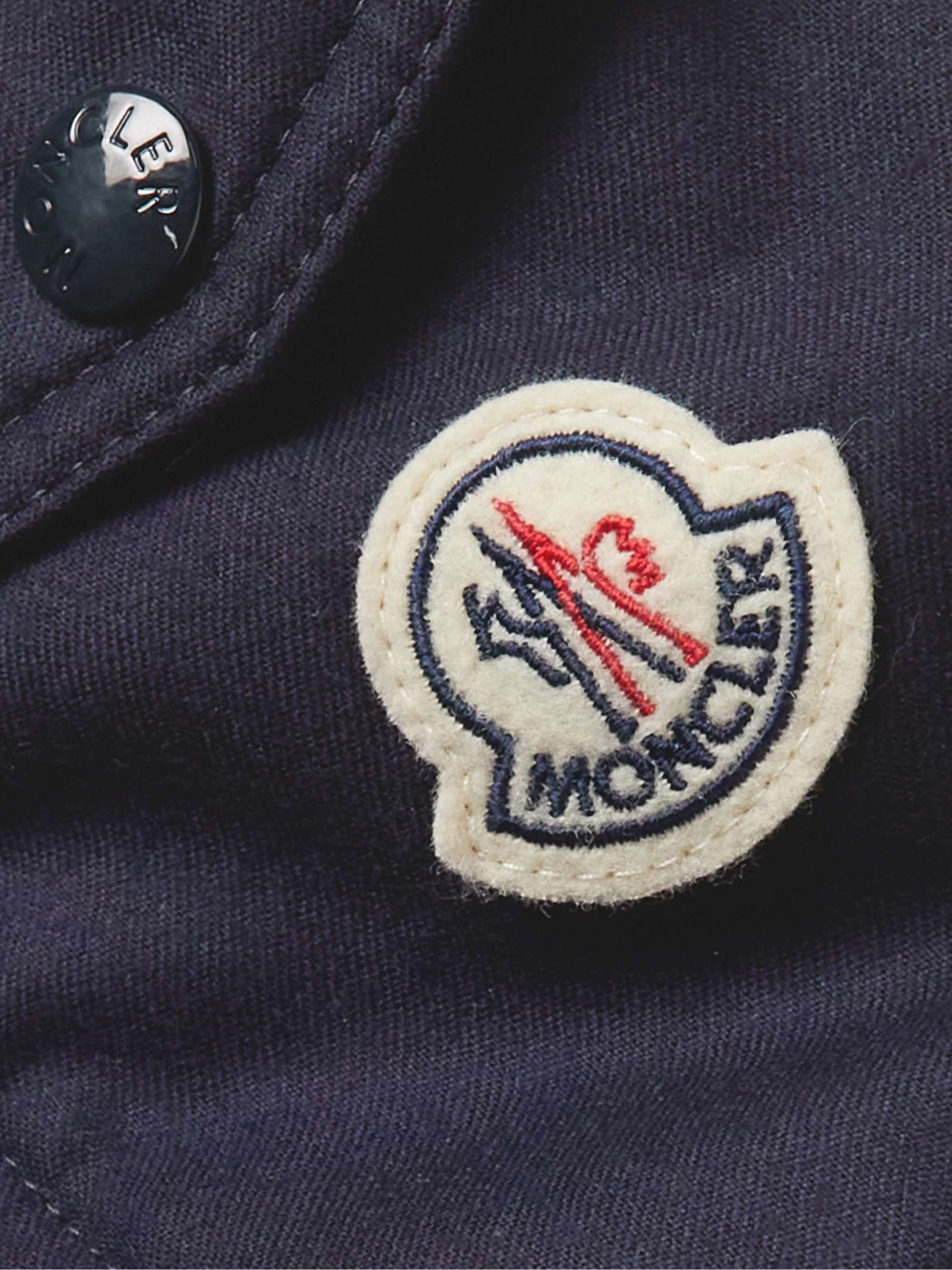 MONCLER Logo-Appliquéd Quilted Wool Hooded Down Jacket