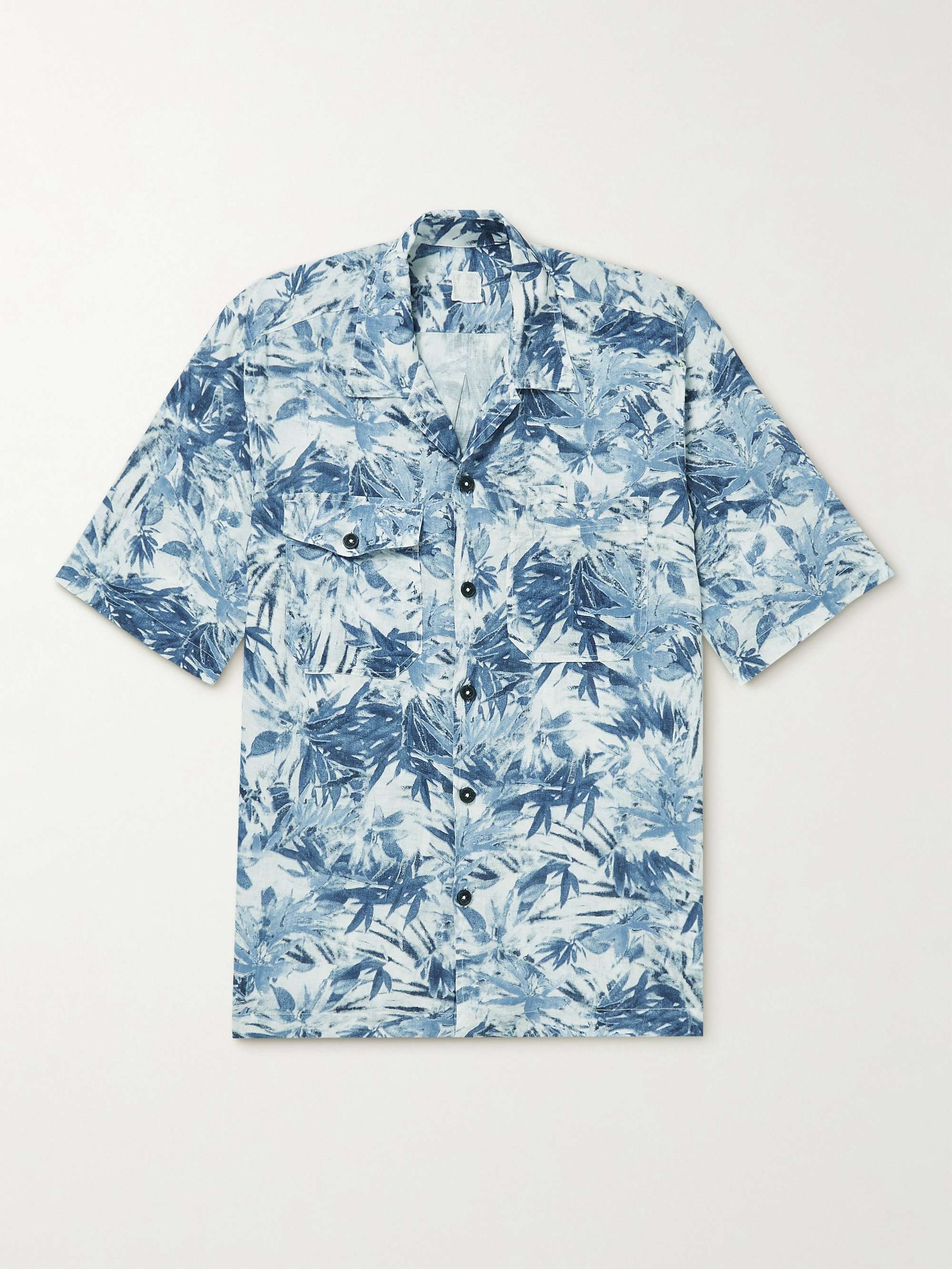 120% Printed Linen-Gauze Shirt