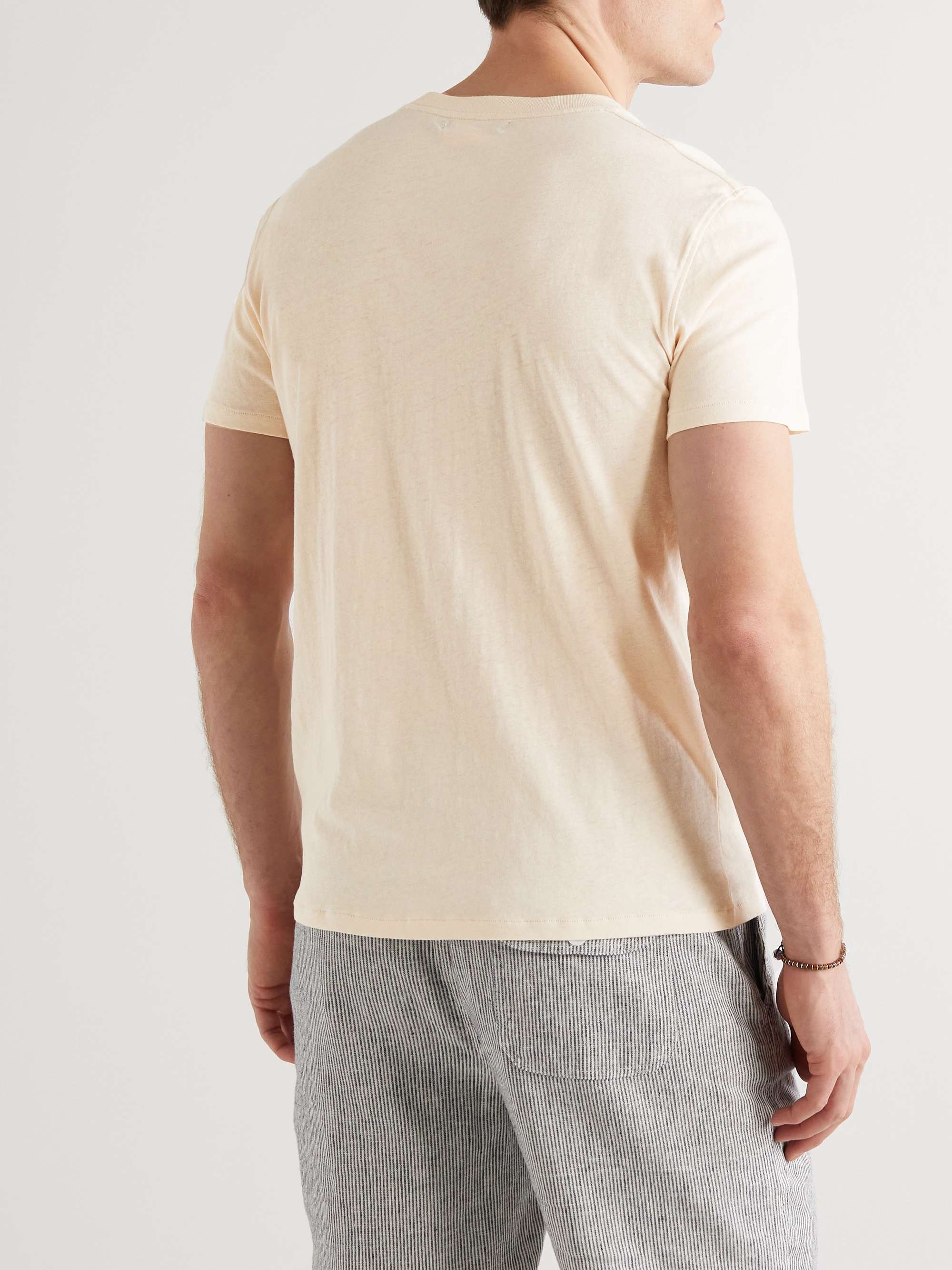 FRESCOBOL CARIOCA Slim-Fit Cotton and Linen-Blend Jersey T-Shirt