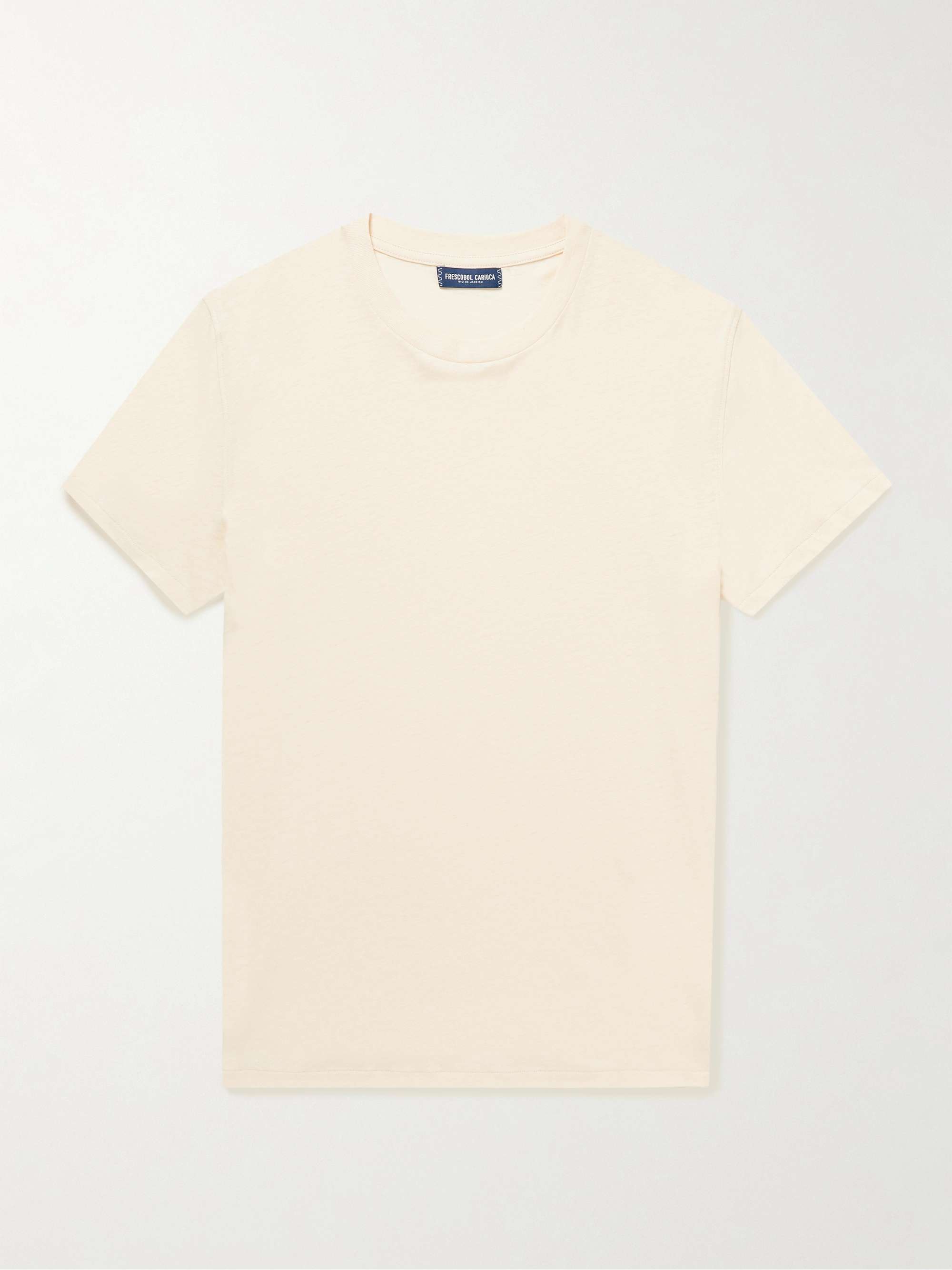 FRESCOBOL CARIOCA Slim-Fit Cotton and Linen-Blend Jersey T-Shirt