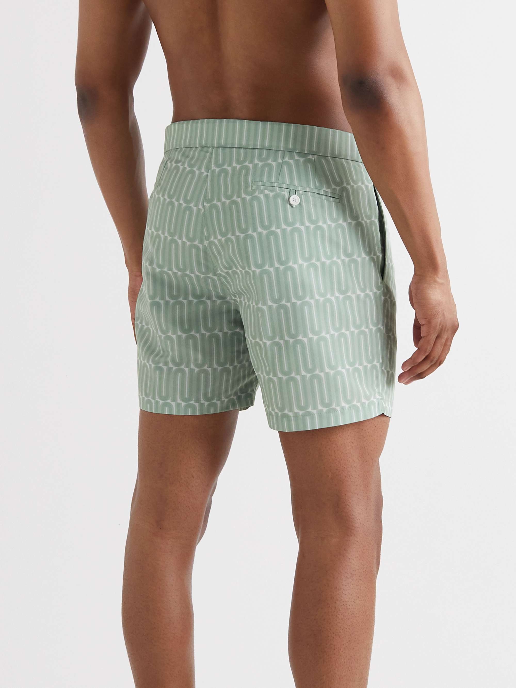 FRESCOBOL CARIOCA Slim-Fit Mid-Length Printed Swim Shorts