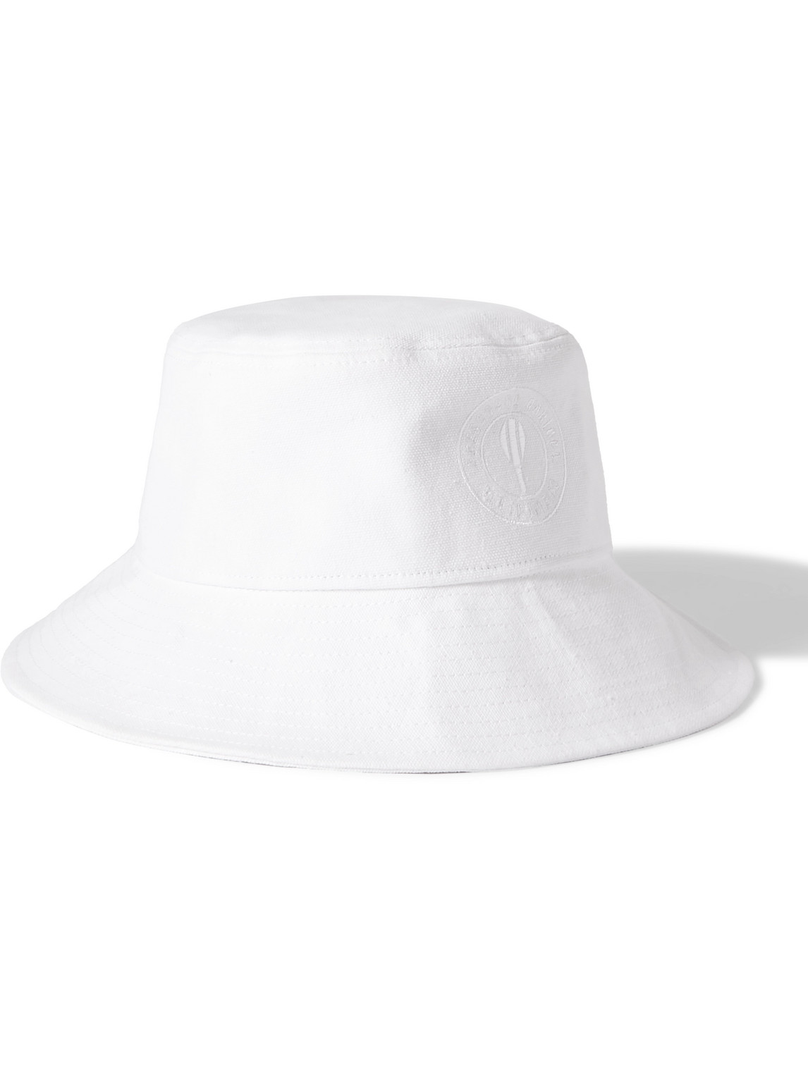 Frescobol Carioca Logo-embroidered Cotton-canvas Bucket Hat In White